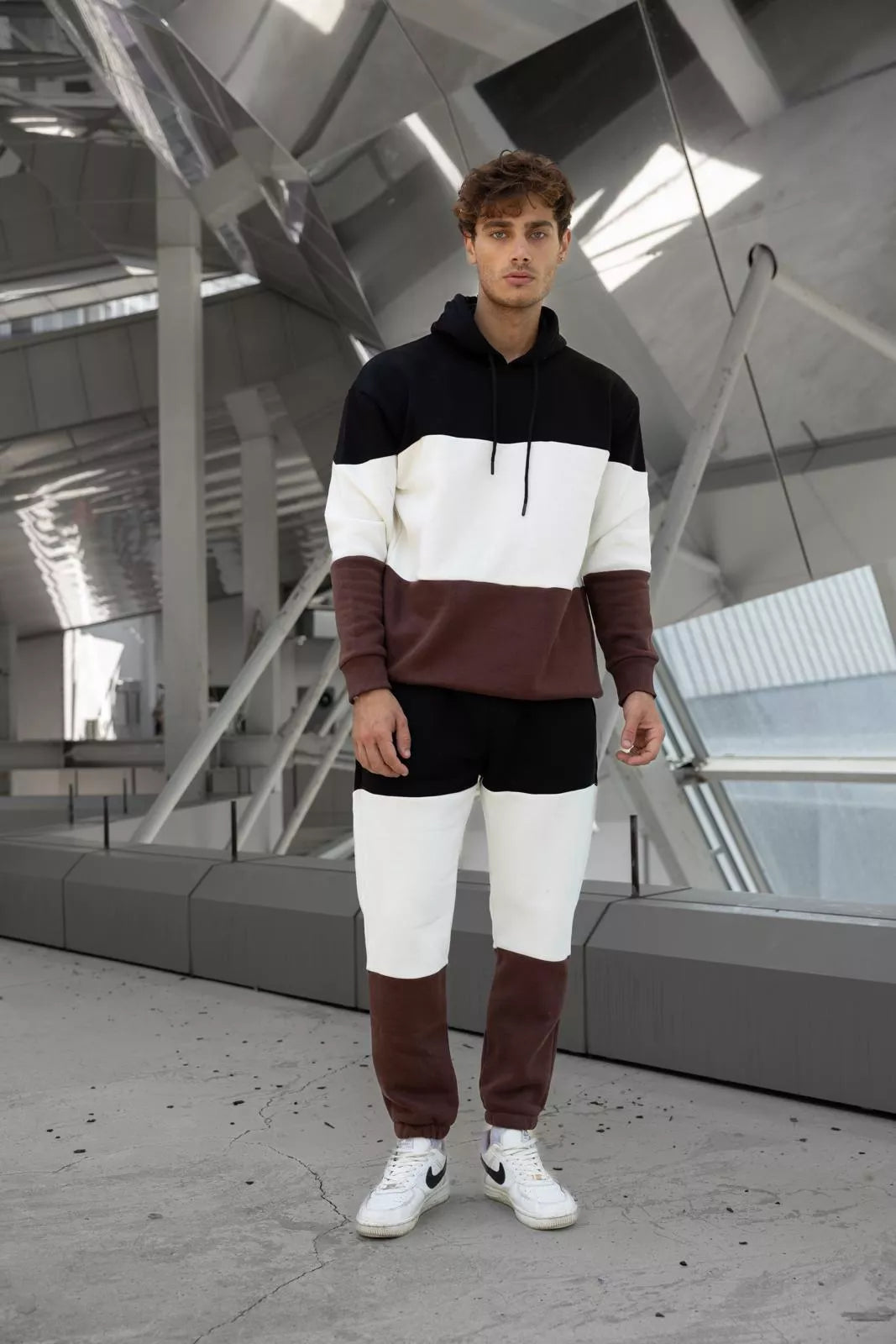 Men's black three-color tracksuit One