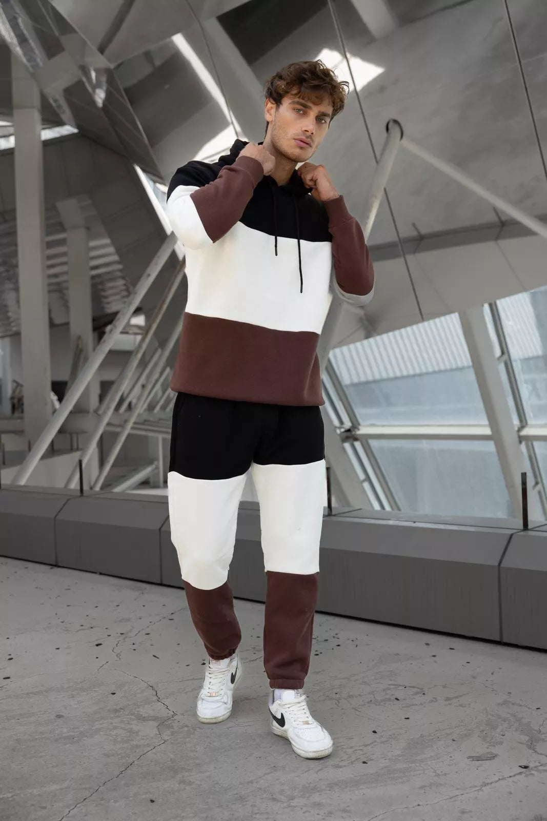 Men's black three-color tracksuit One