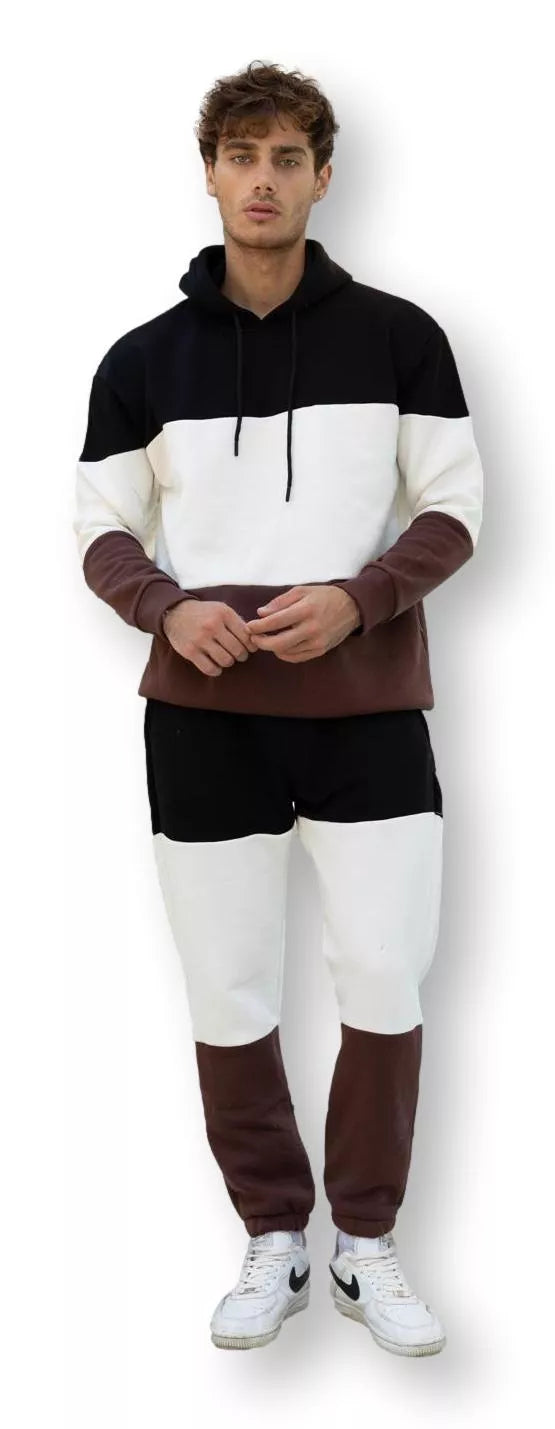 Men's black three-color tracksuit One