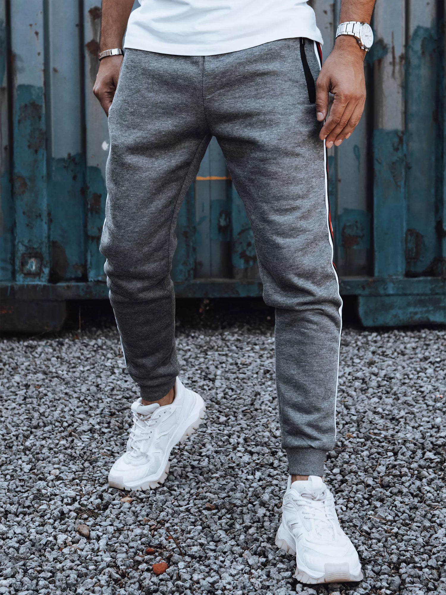 Men's dark gray casual pants Adam