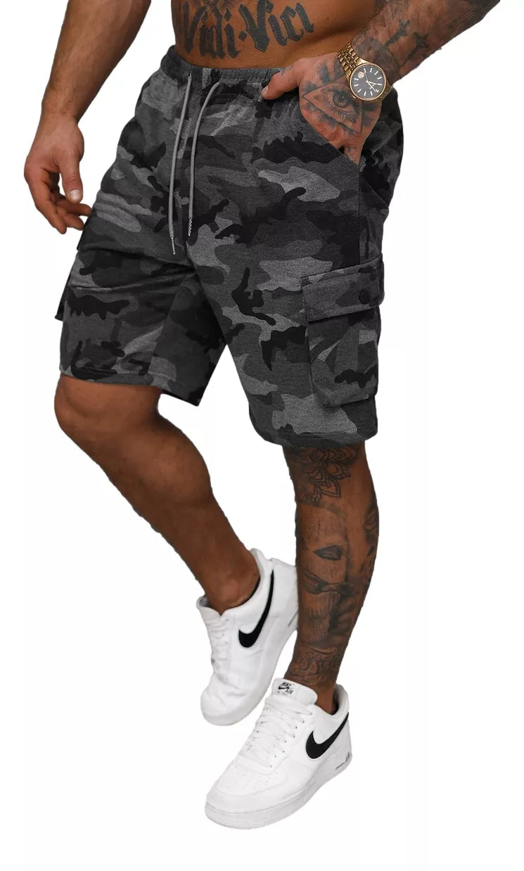 Men's dark gray camouflage shorts Army