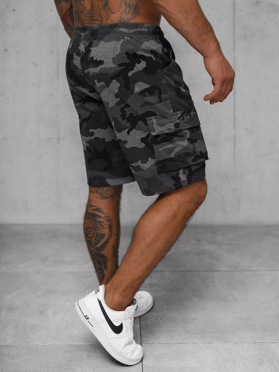 Men's dark gray camouflage shorts Army