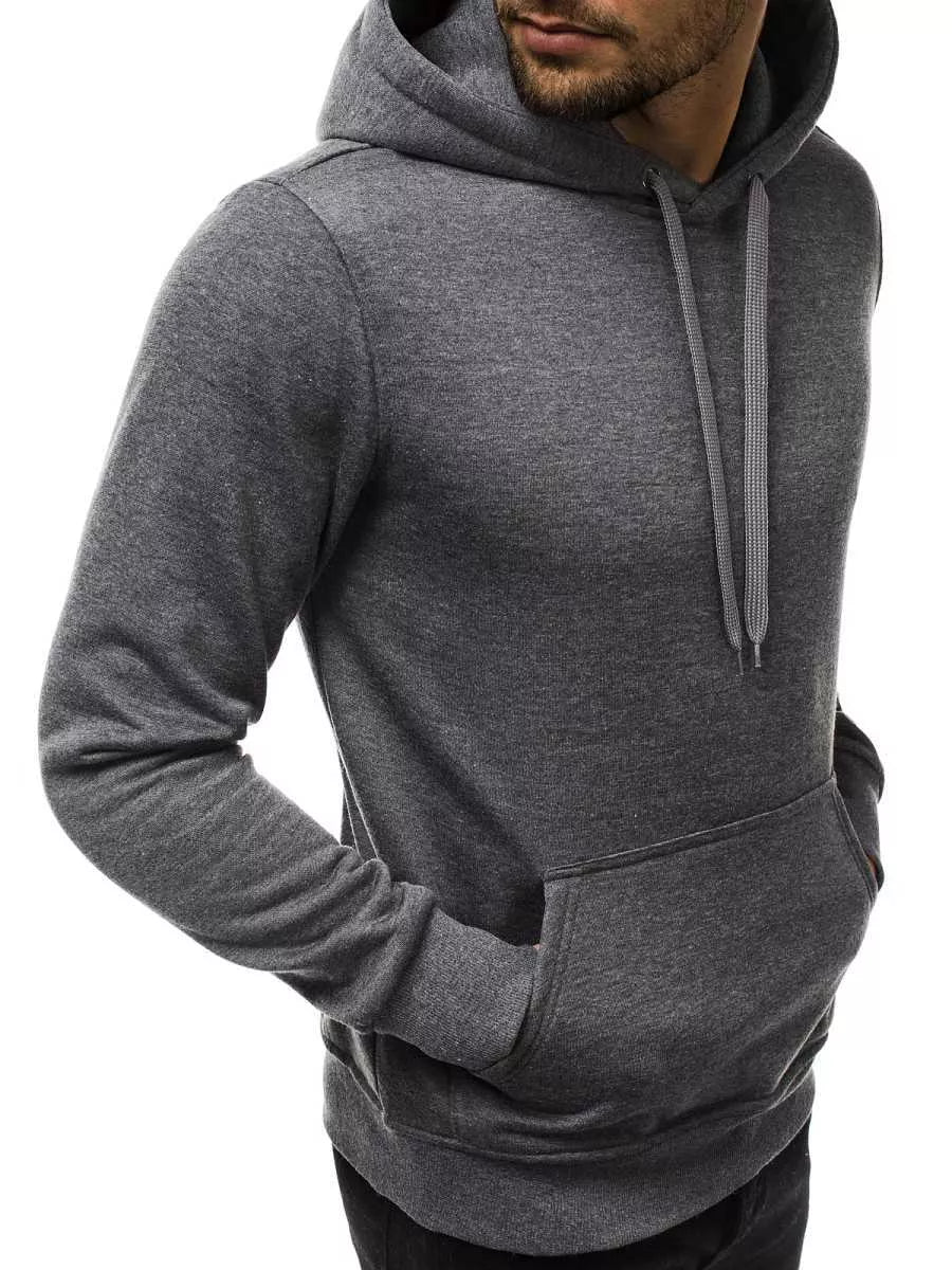 Dark gray men's hoodie Buvoli