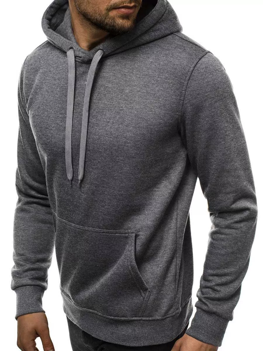 Dark gray men's hoodie Buvoli