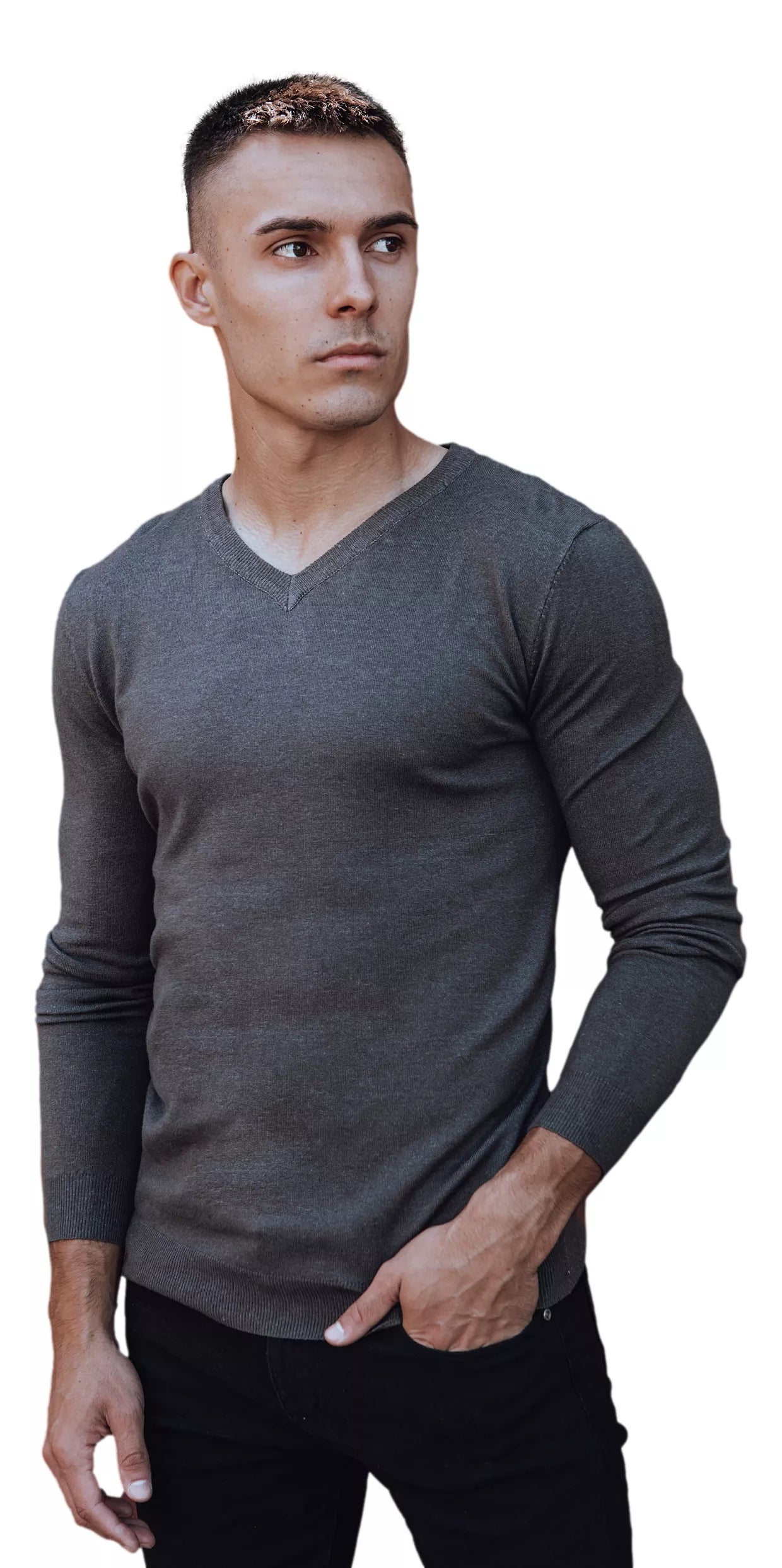 Dark gray men's sweater Henri