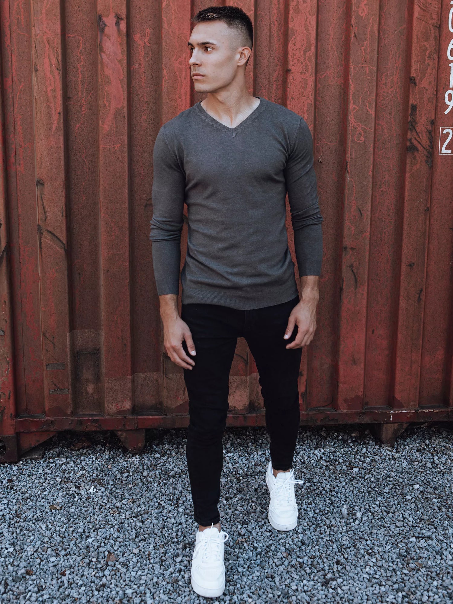 Dark gray men's sweater Henri