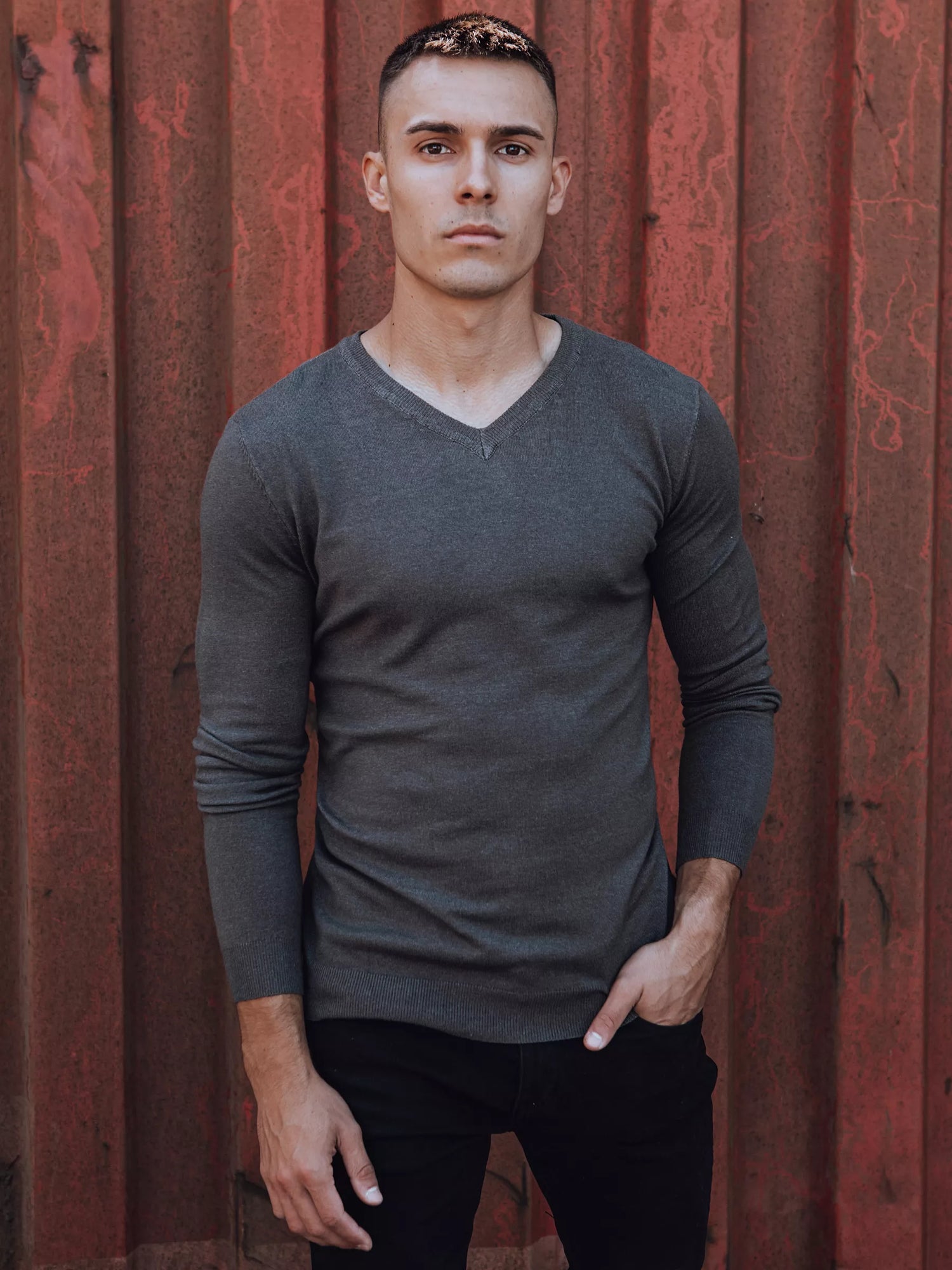 Dark gray men's sweater Henri