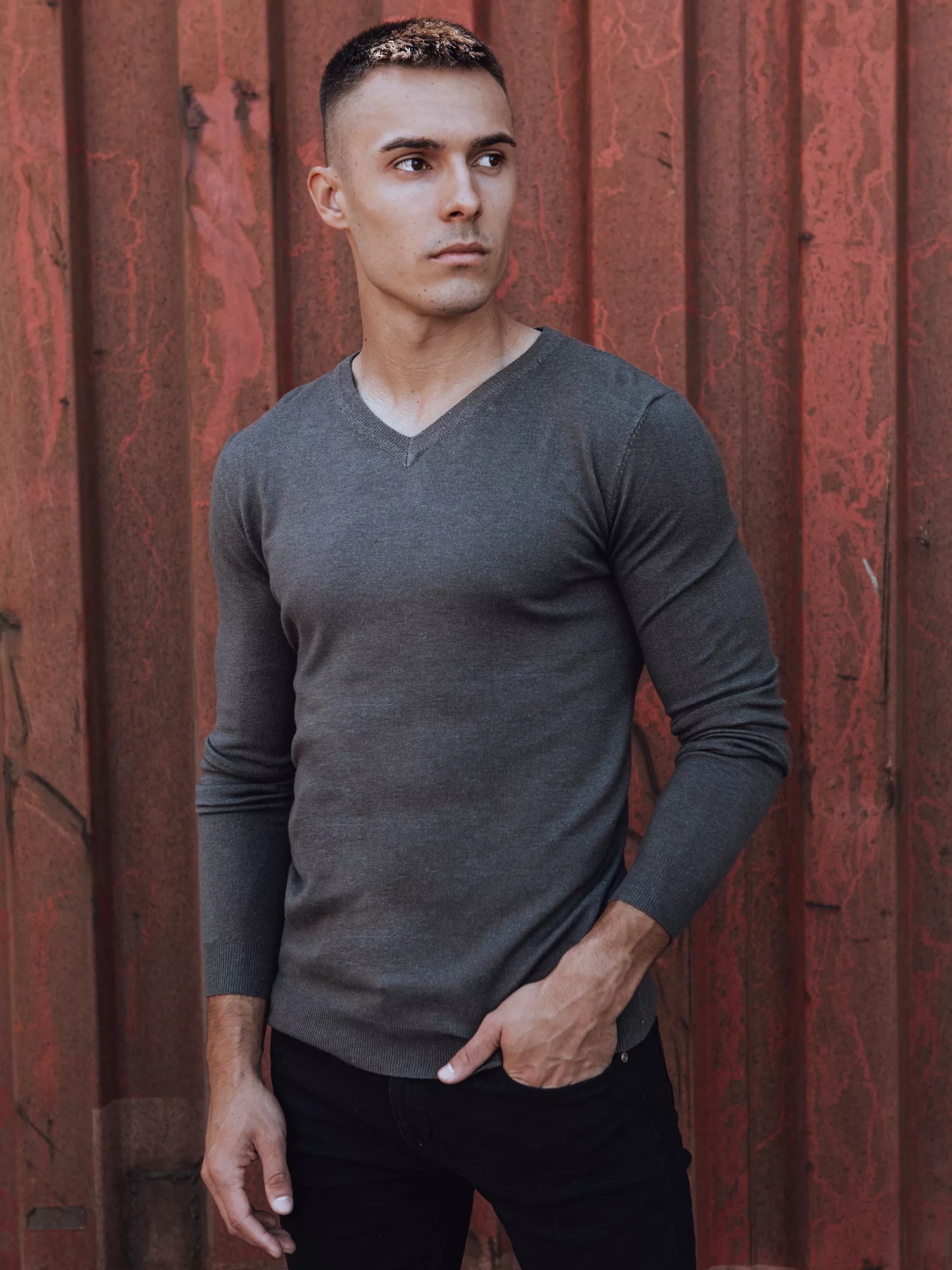 Dark gray men's sweater Henri