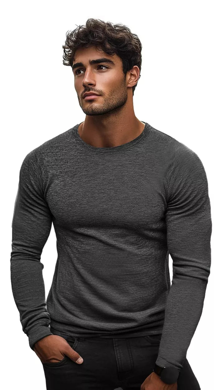 Men's dark gray long-sleeved shirt Jamat
