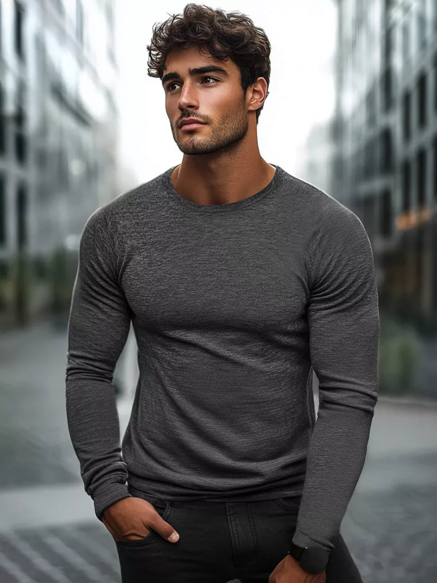 Men's dark gray long-sleeved shirt Jamat
