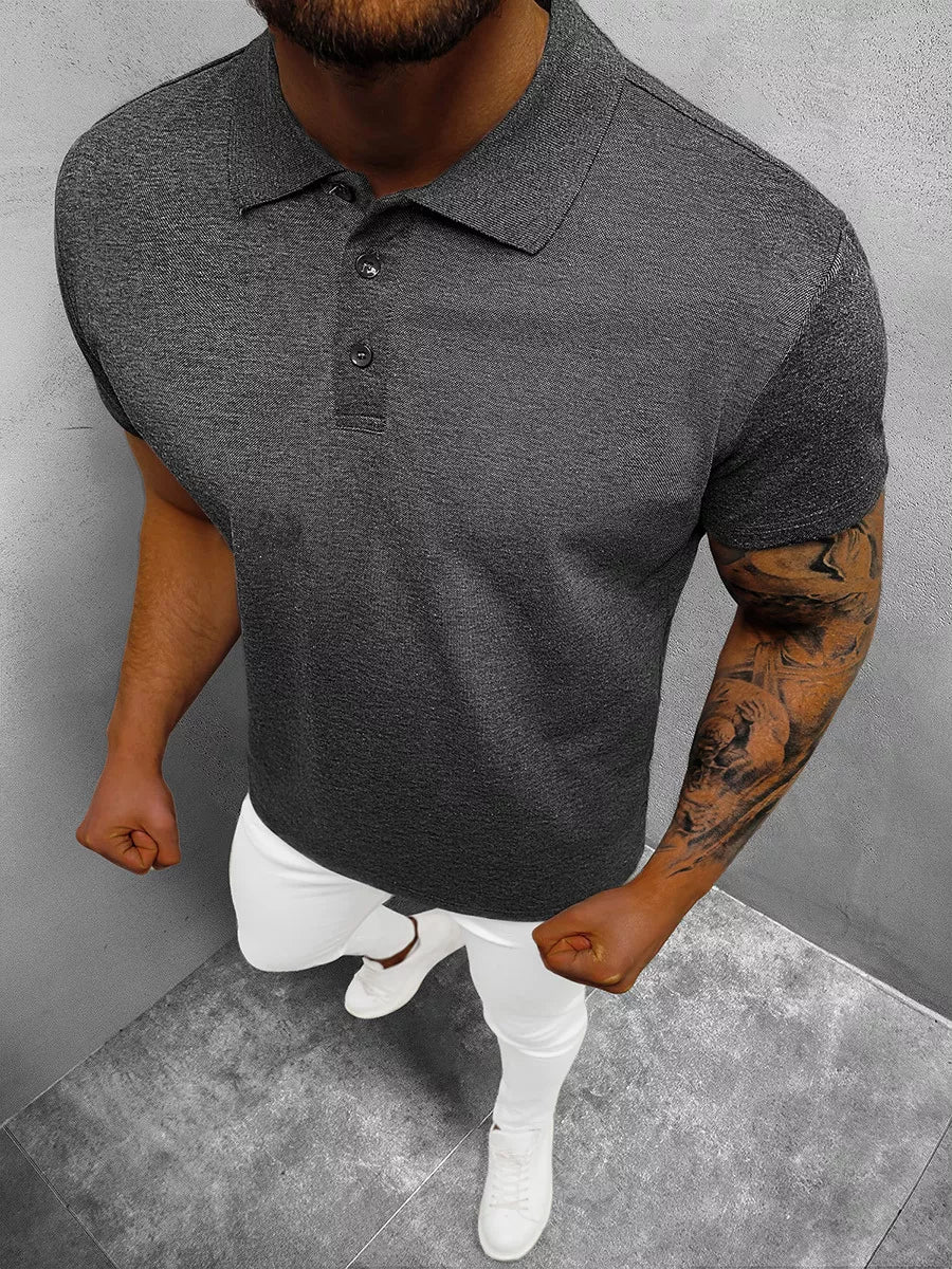 Men's dark gray polo shirt Casual 