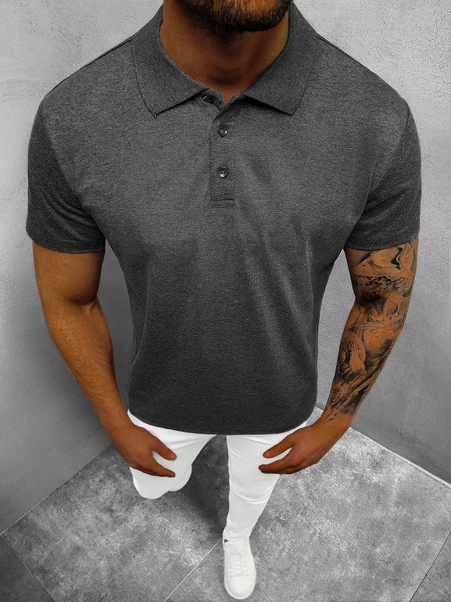Men's dark gray polo shirt Casual 