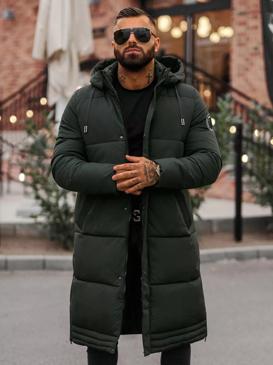 Men's dark green winter jacket Bruno