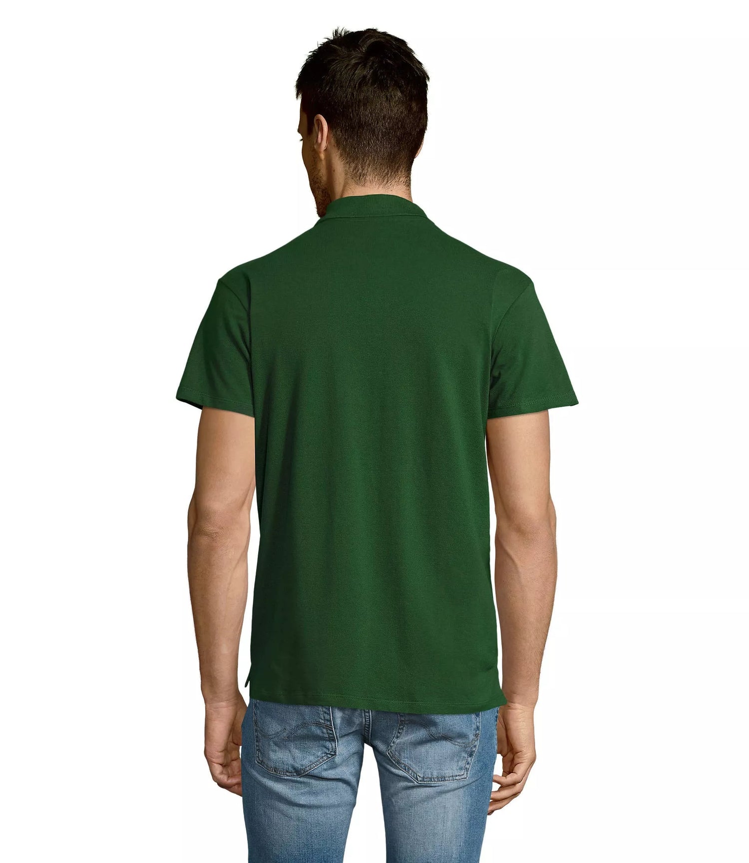 Men's dark green polo shirt Summer