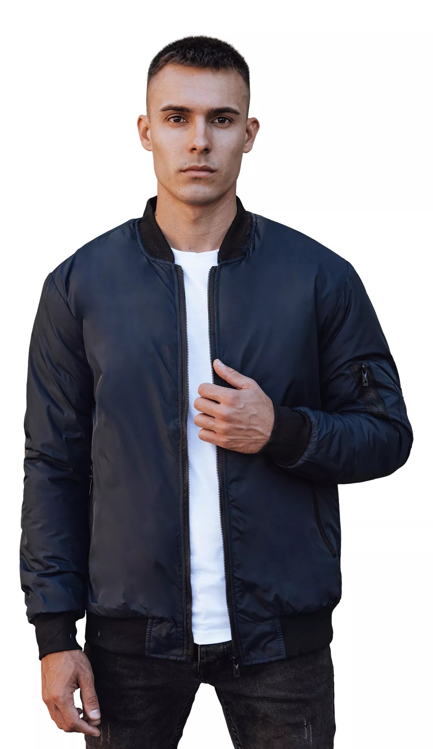 Men's dark blue jacket Route
