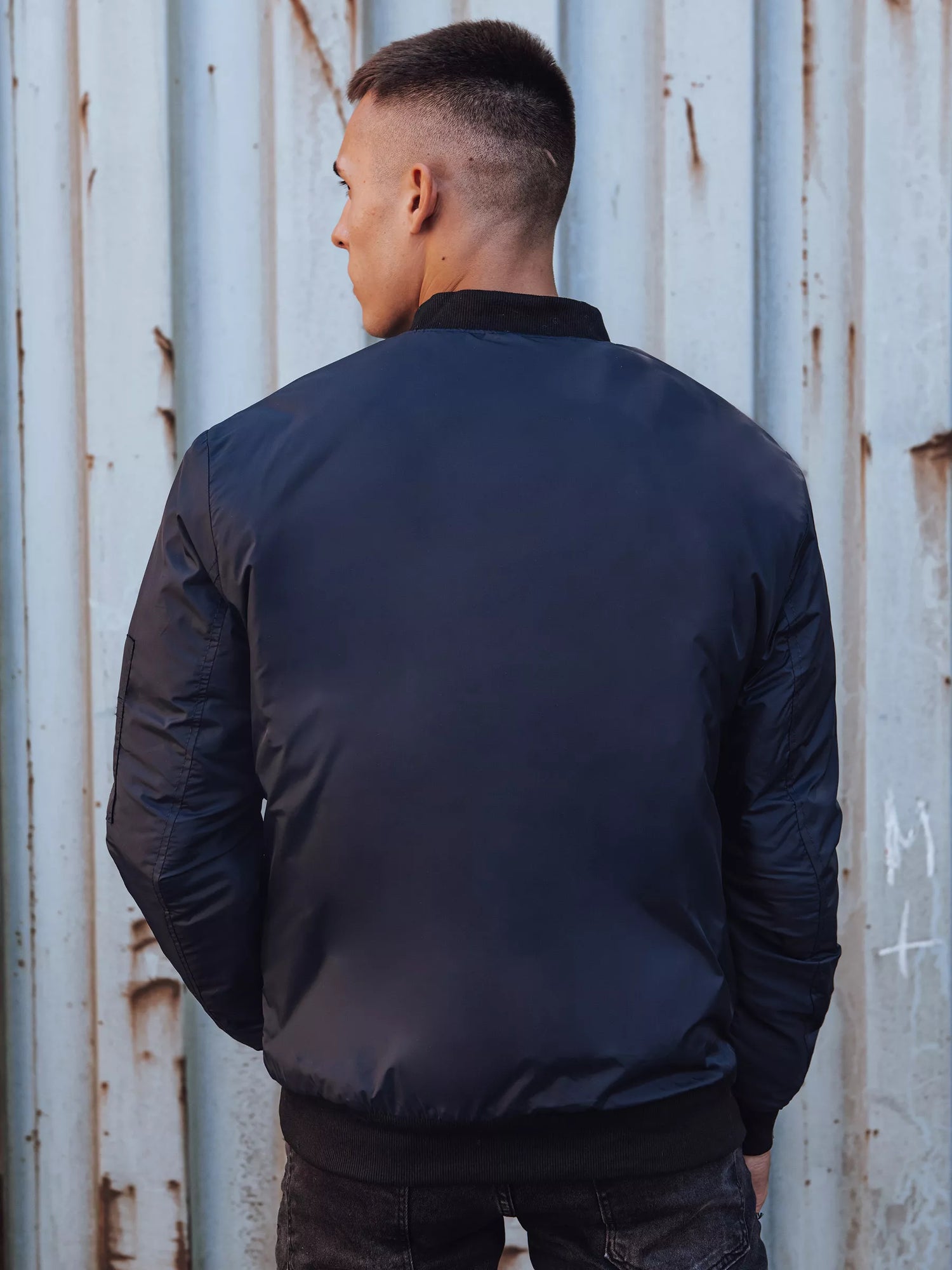 Men's dark blue jacket Route
