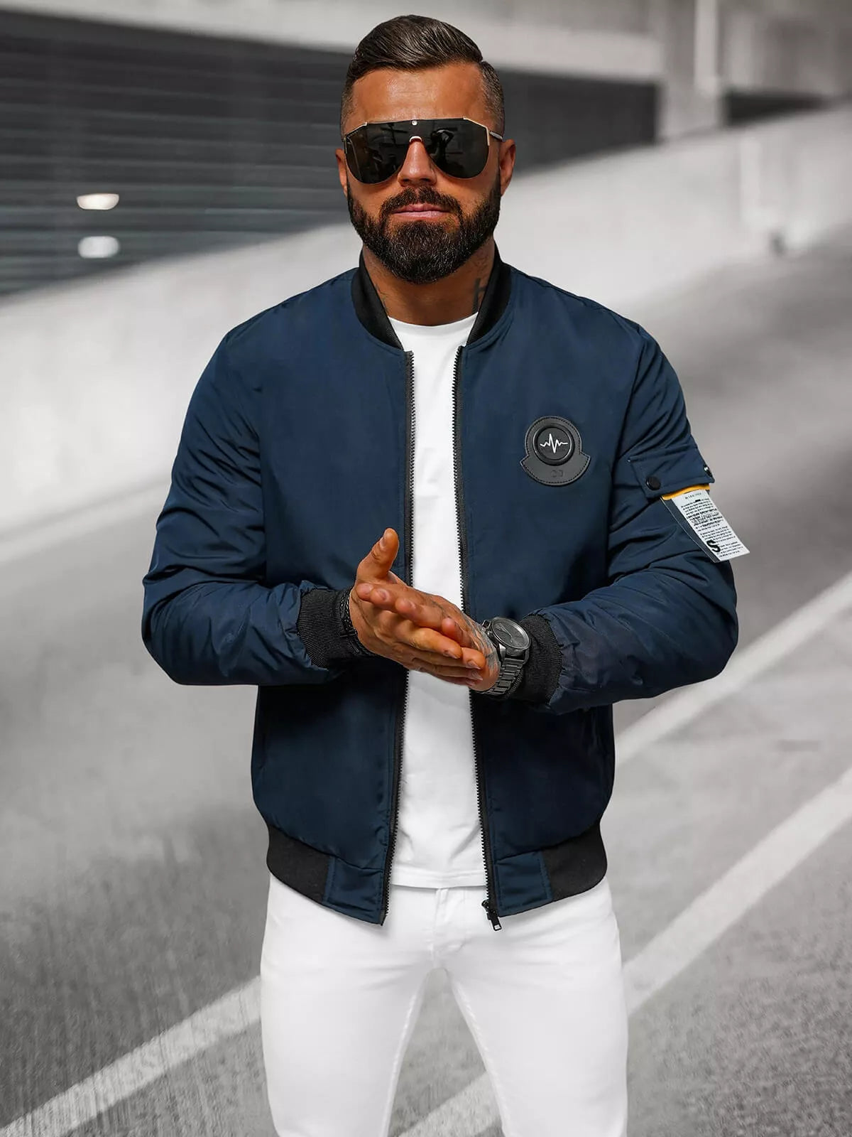 Men's dark blue spring jacket Marko