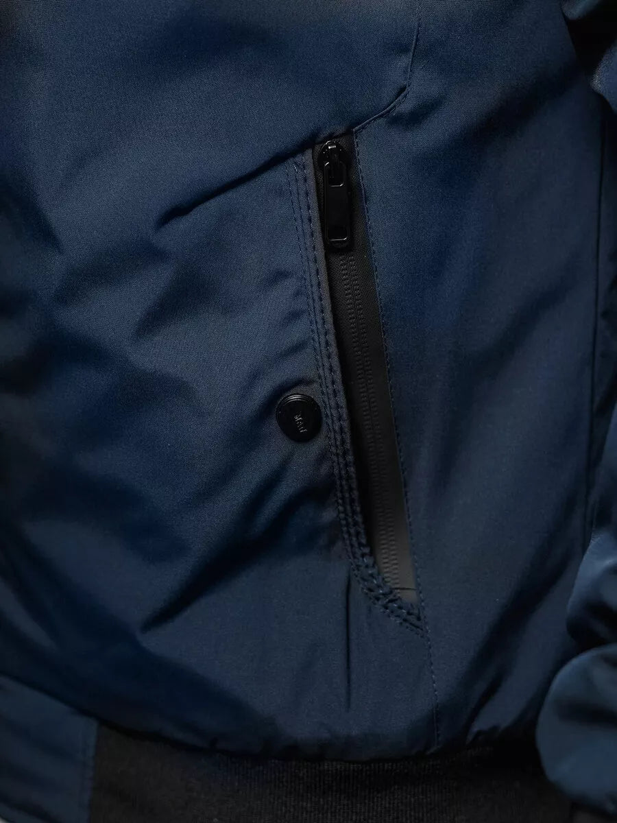 Men's dark blue spring jacket Marko