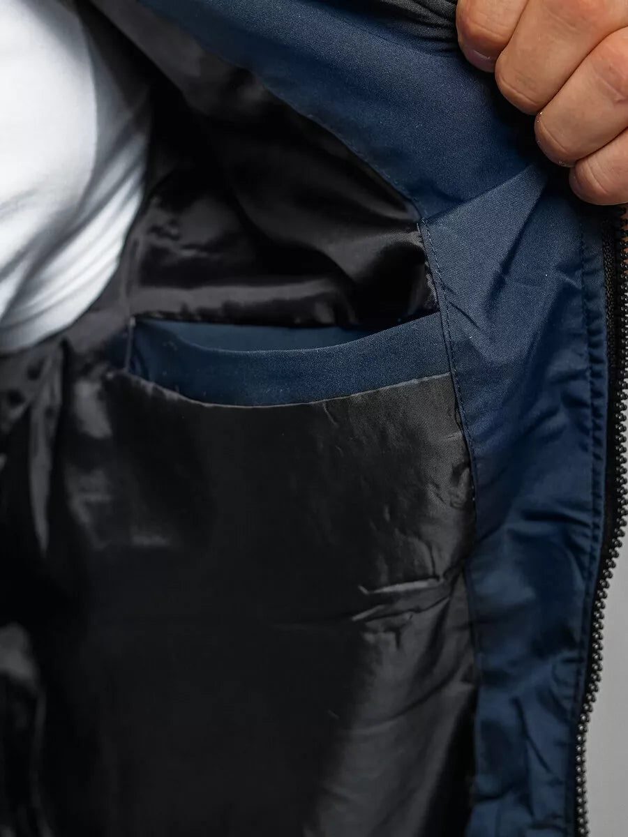 Men's dark blue spring jacket Marko