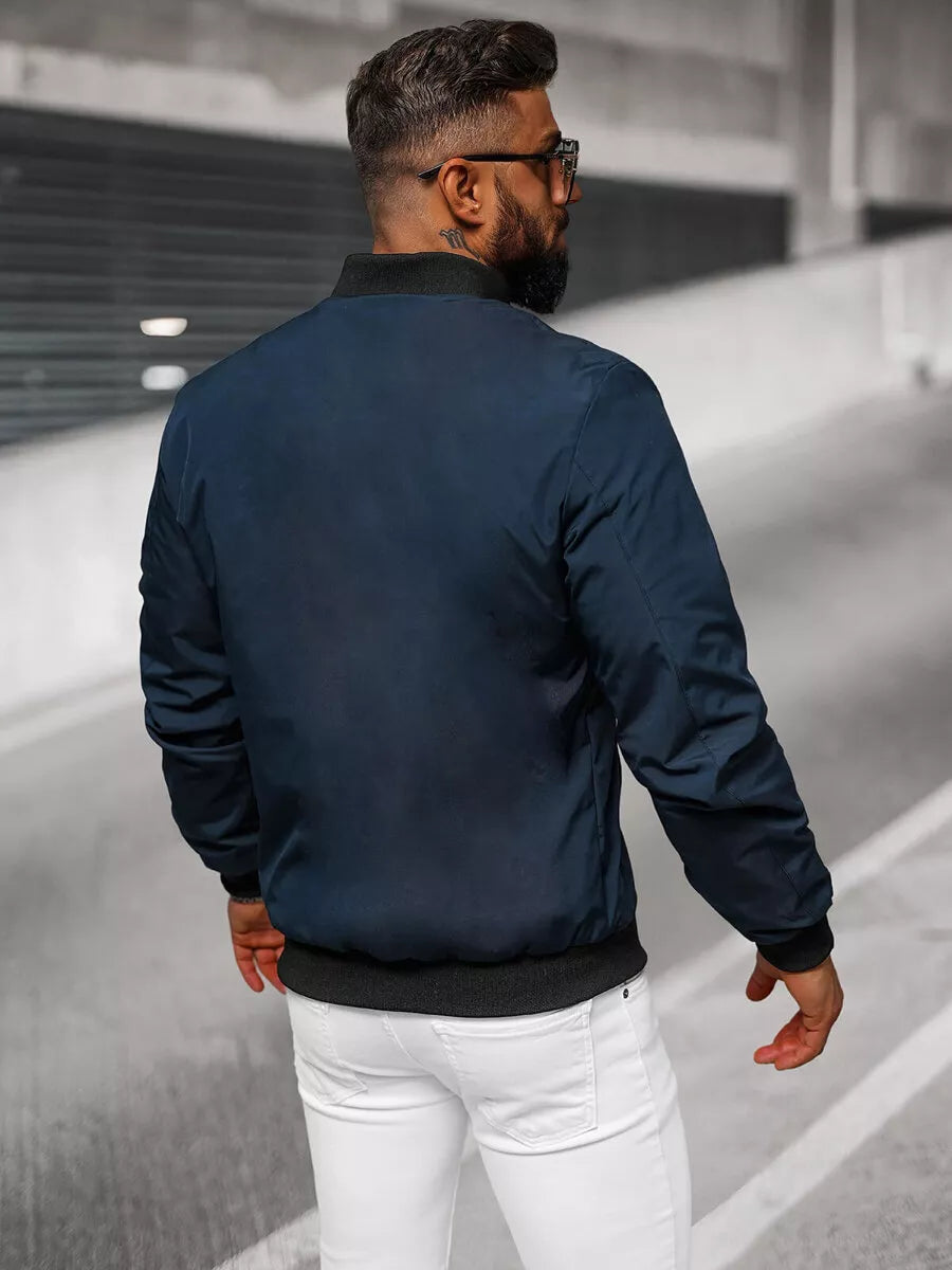 Men's dark blue spring jacket Marko