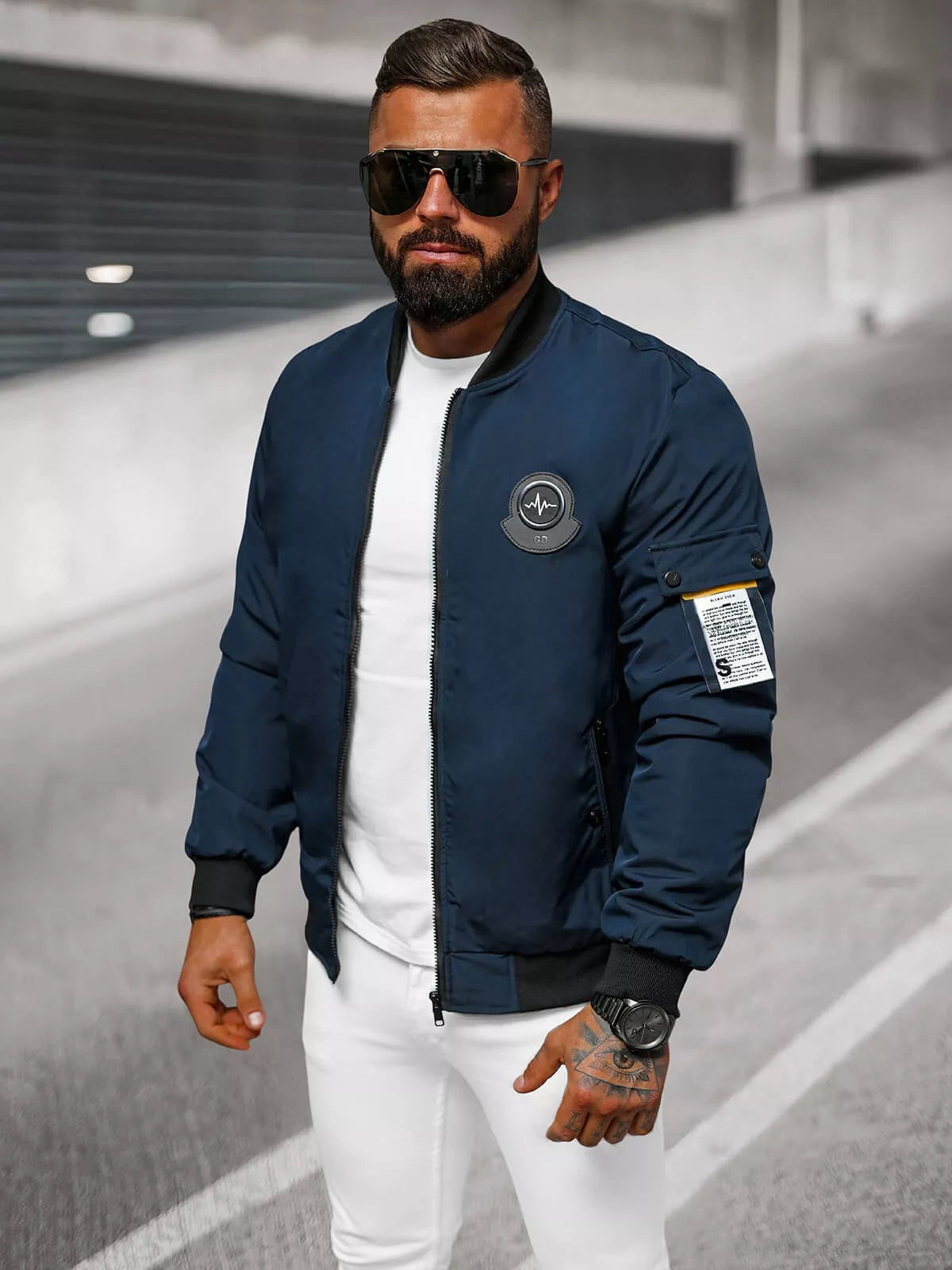 Men's dark blue spring jacket Marko