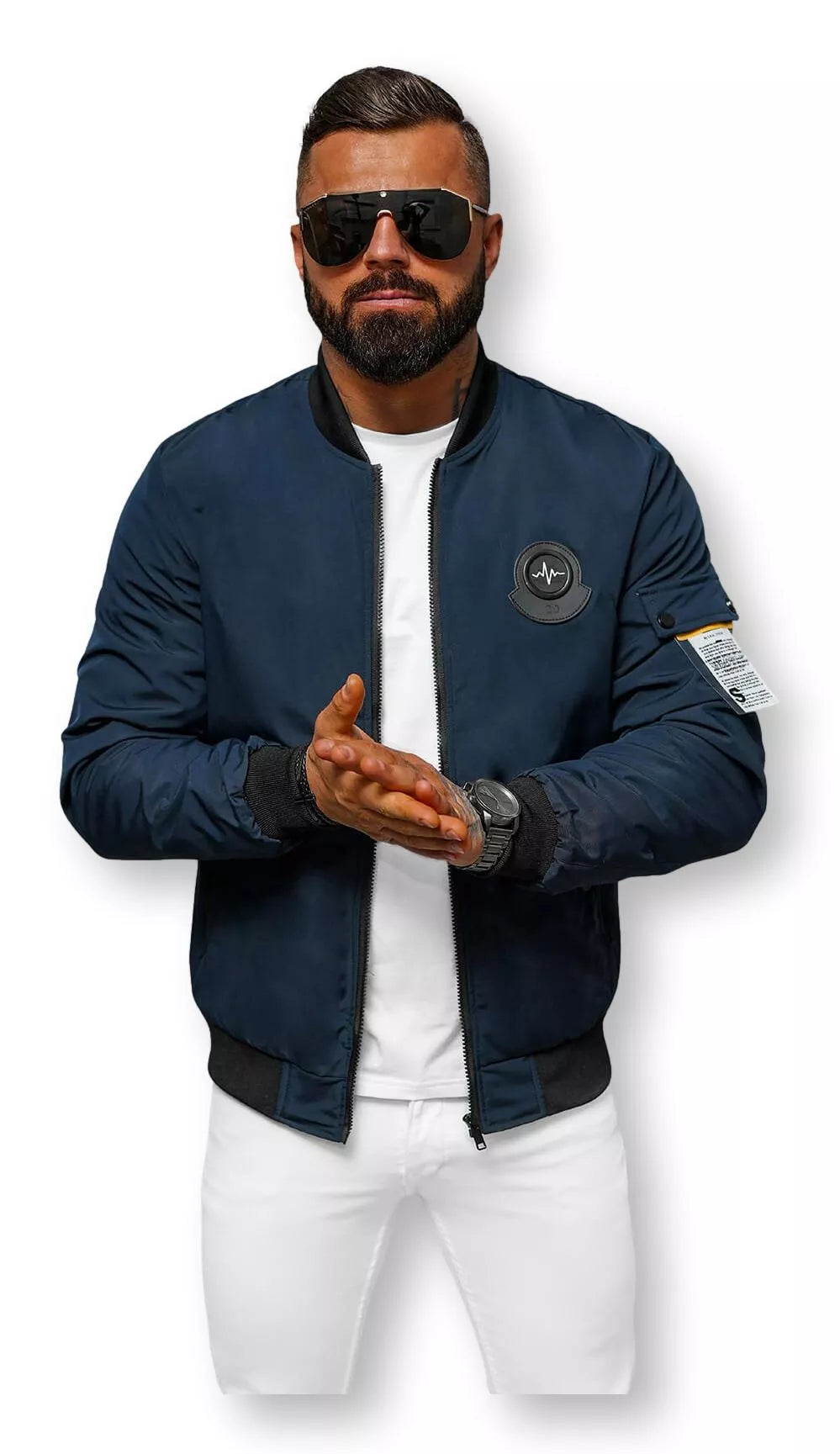 Men's dark blue spring jacket Marko