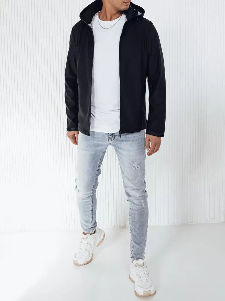 Men's dark blue softshell jacket Luver