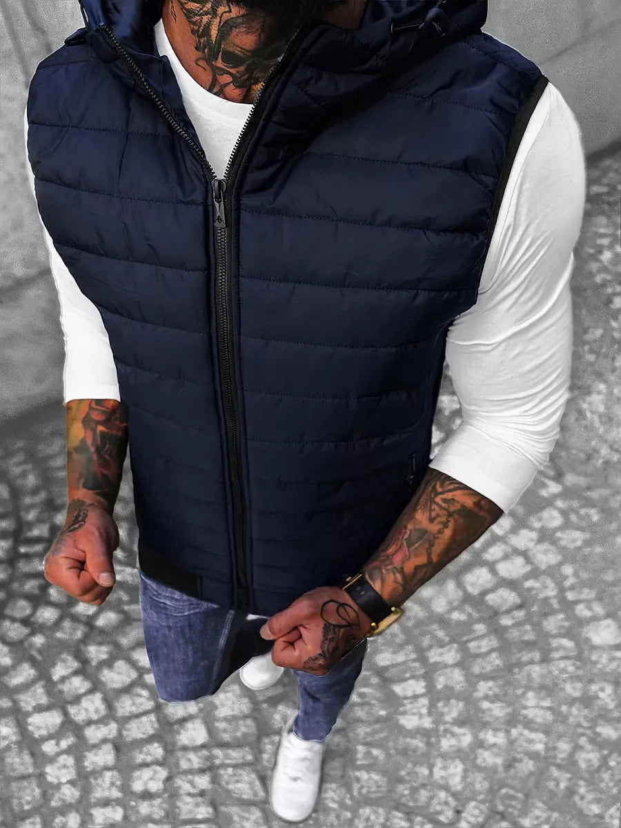 Men's dark blue vest Minel