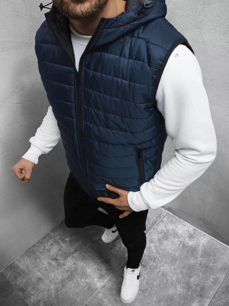 Men's dark blue vest Minel