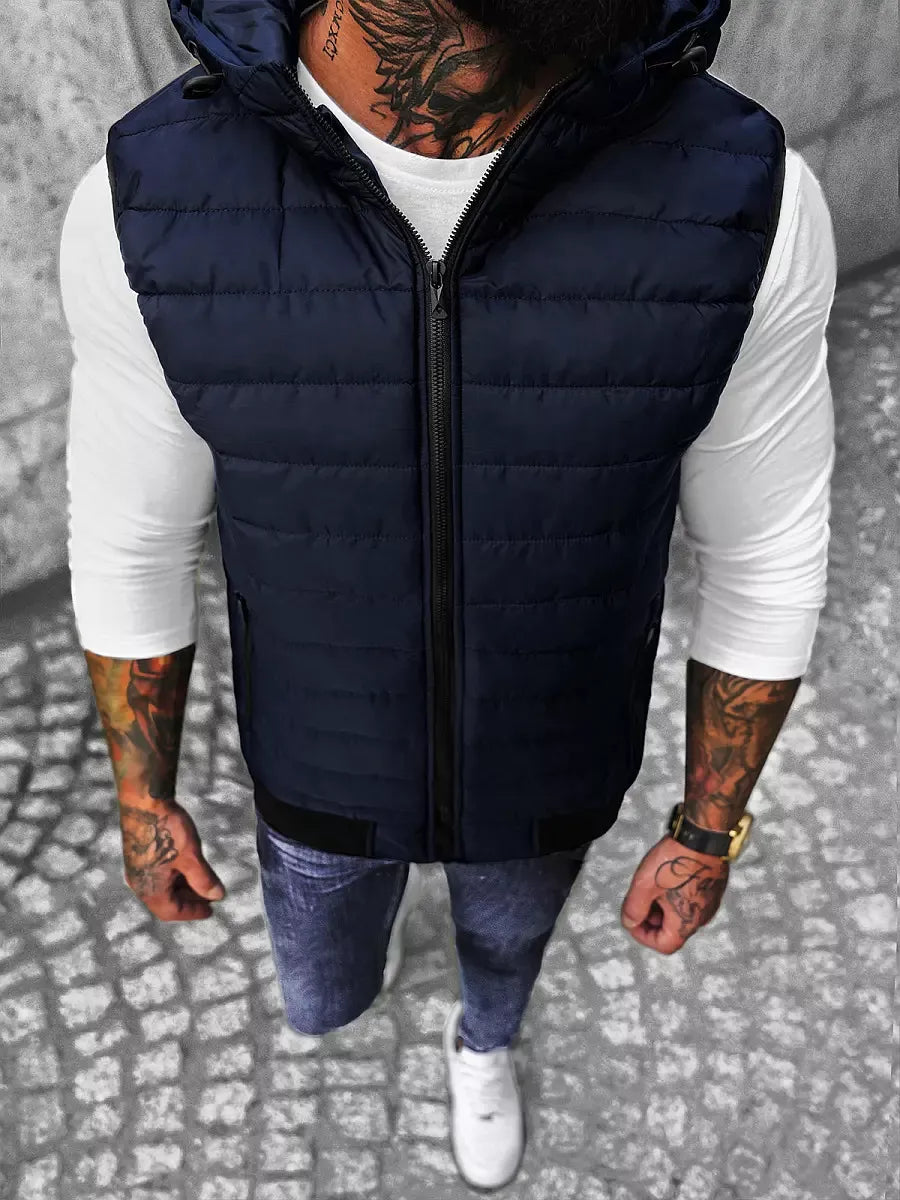 Men's dark blue vest Minel