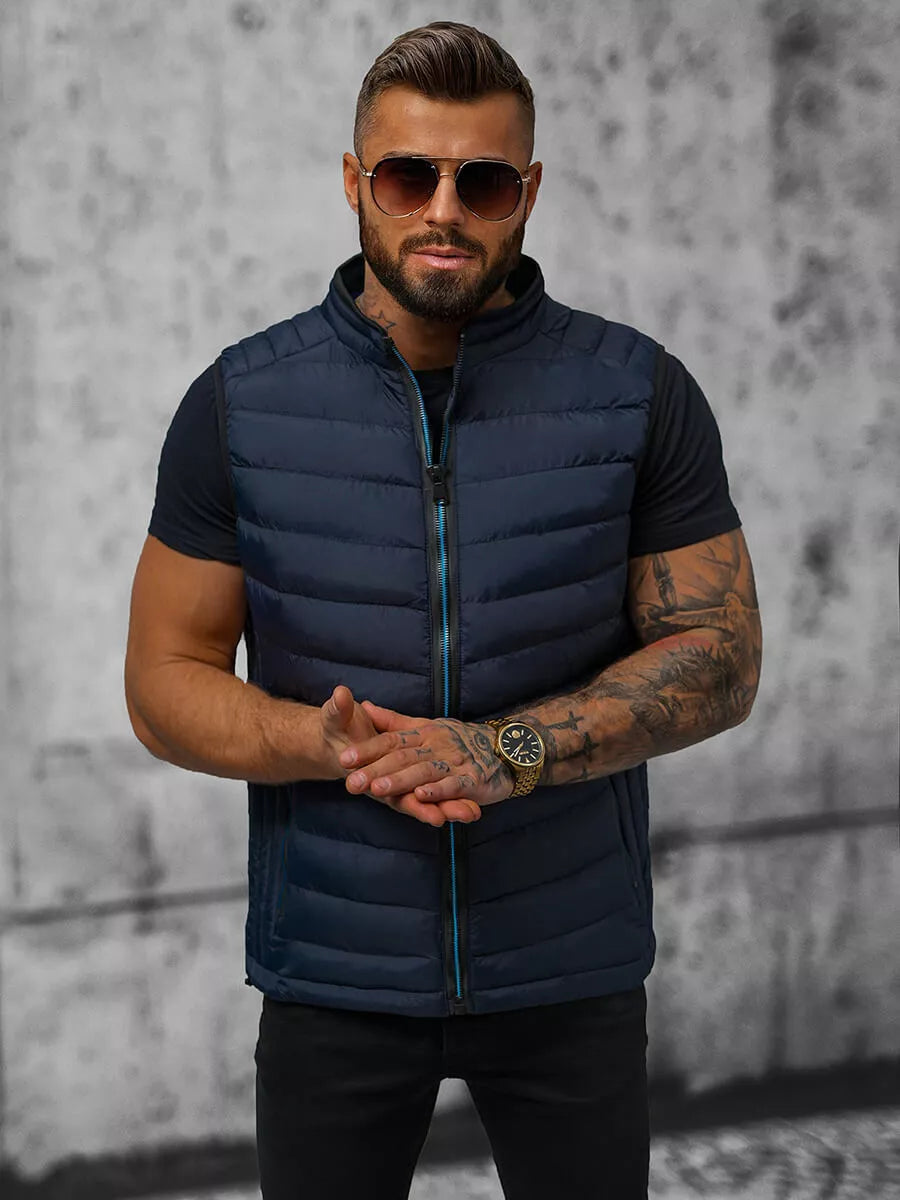 Men's dark blue vest Piko