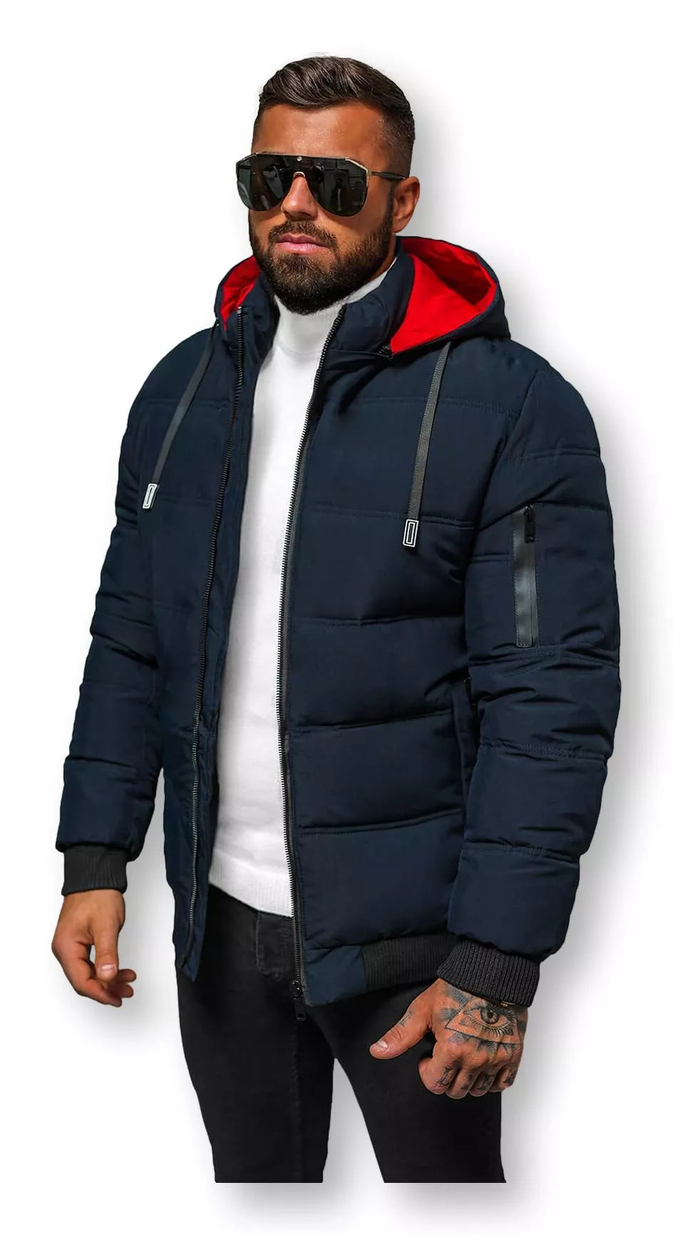 Men's dark blue winter jacket Rock