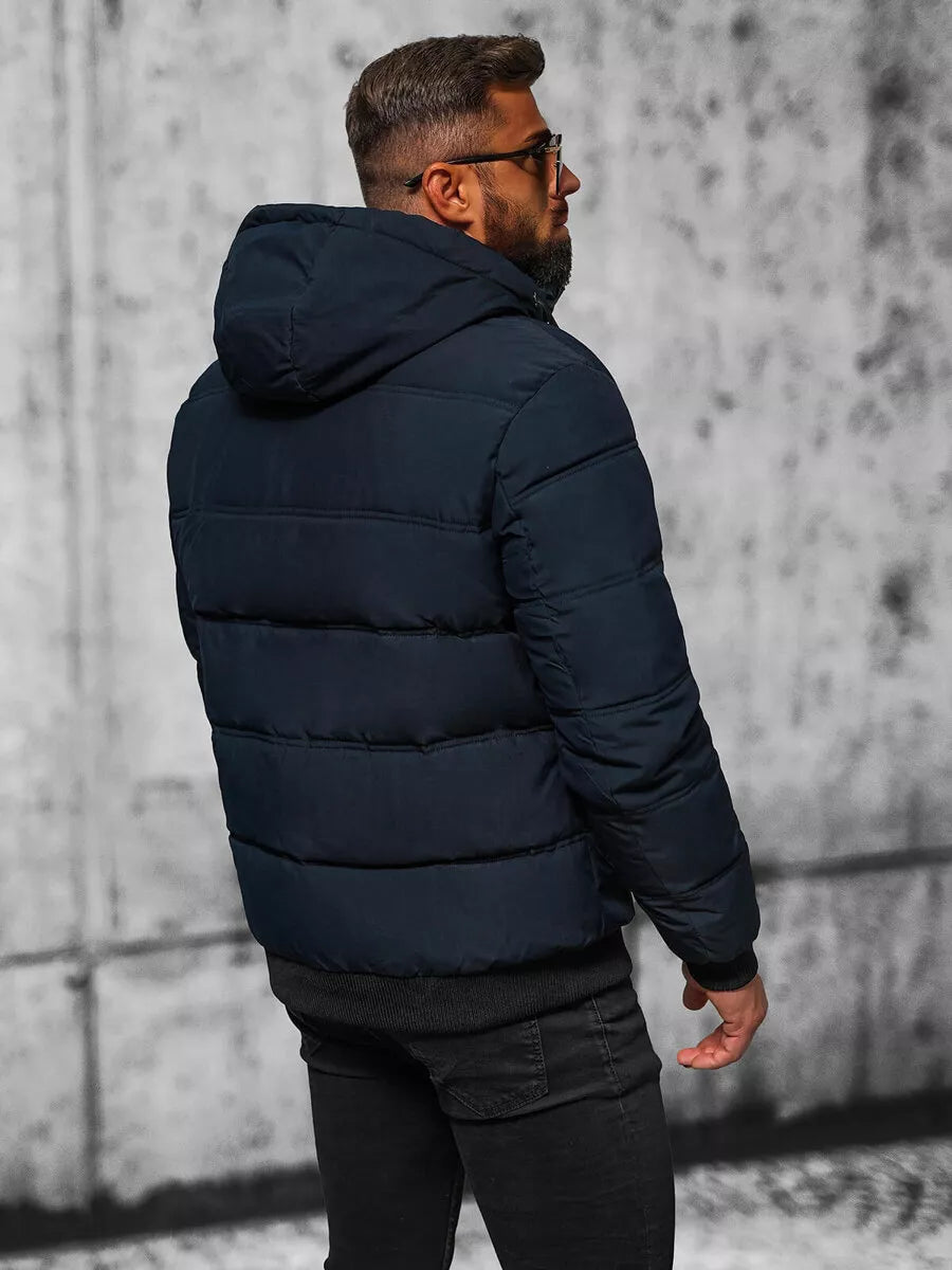 Men's dark blue winter jacket Rock