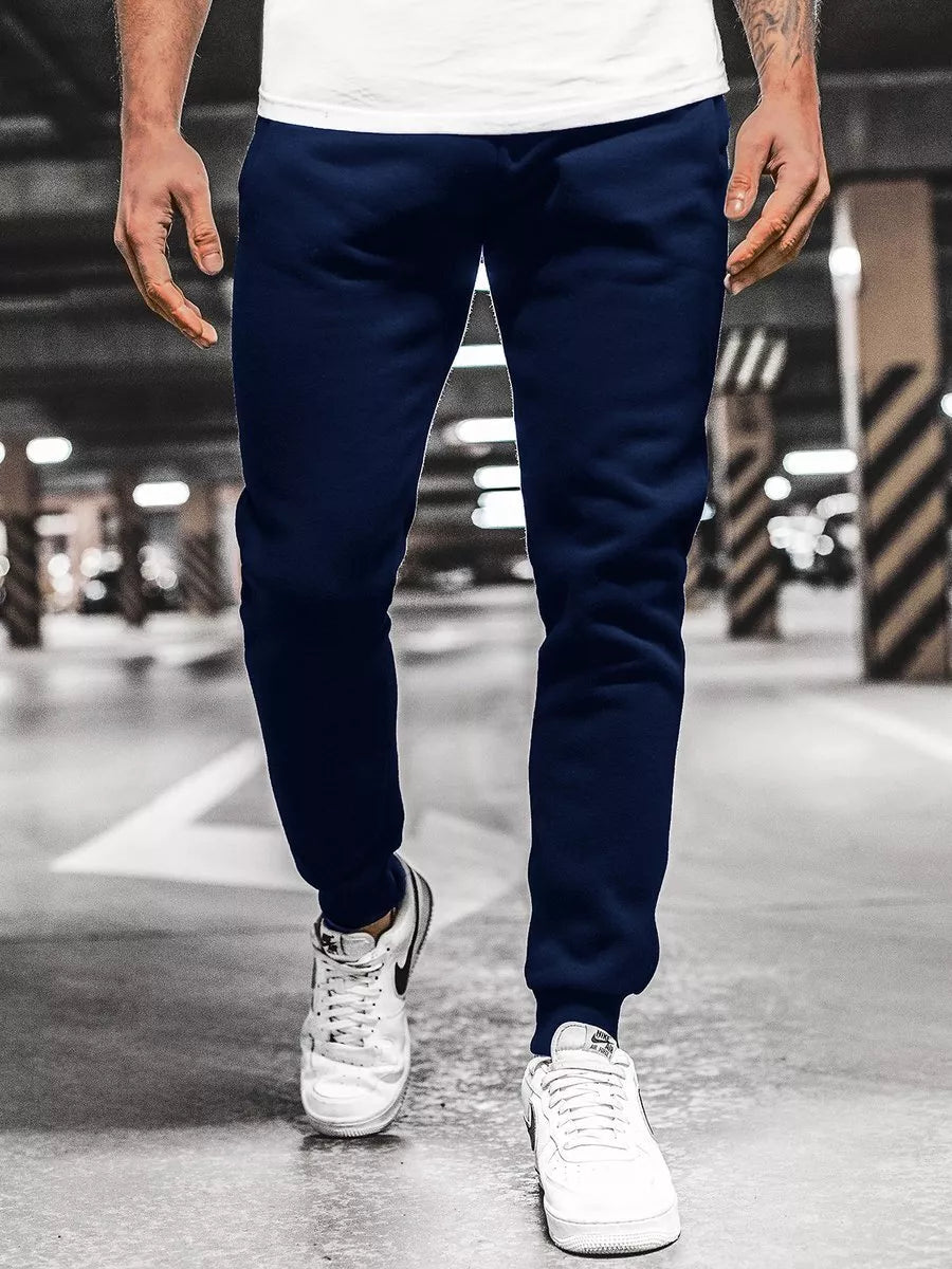 Men's dark blue casual pants Sergo