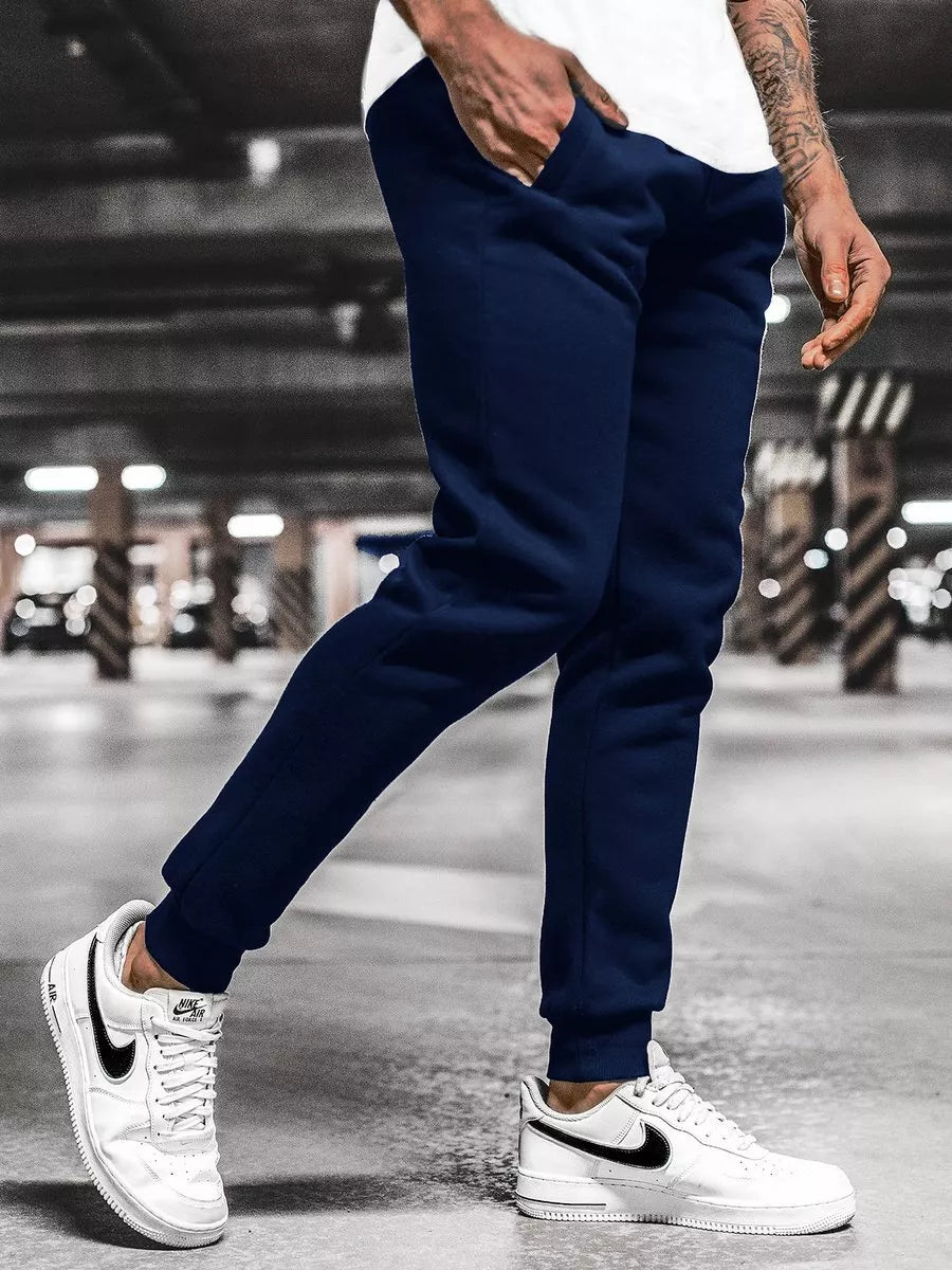 Men's dark blue casual pants Sergo