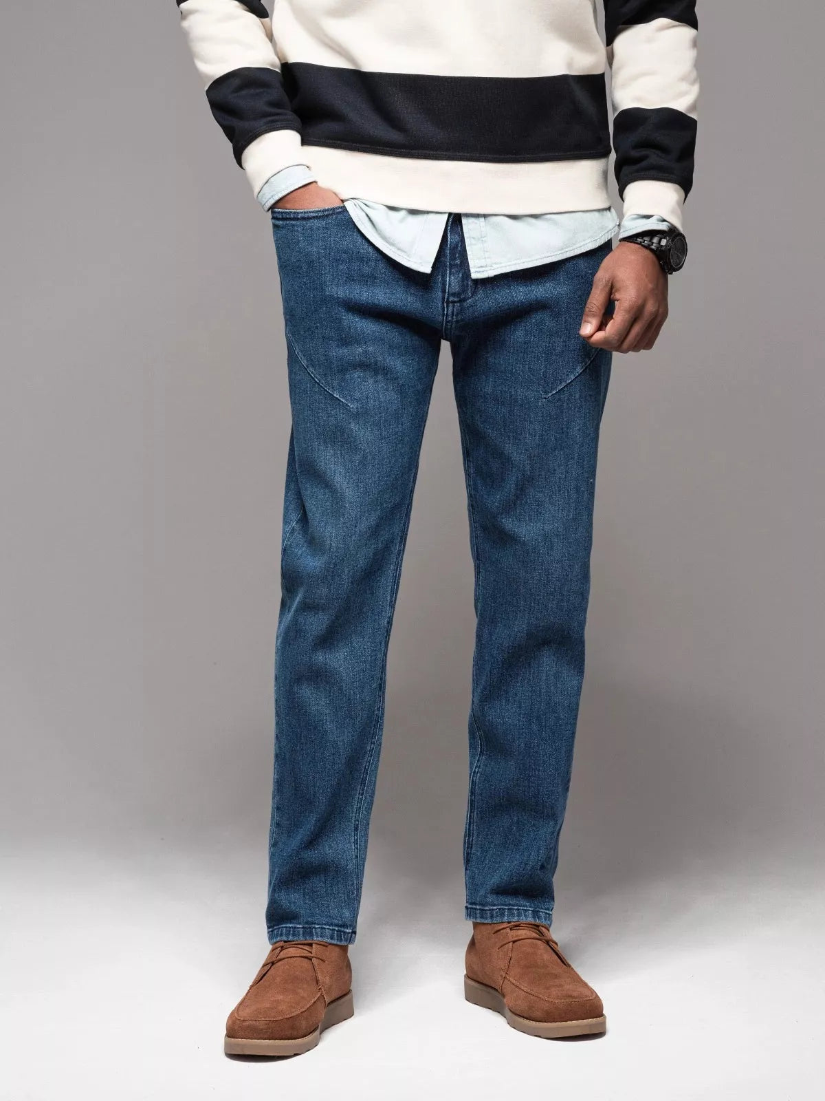 Men's dark blue jeans Carl