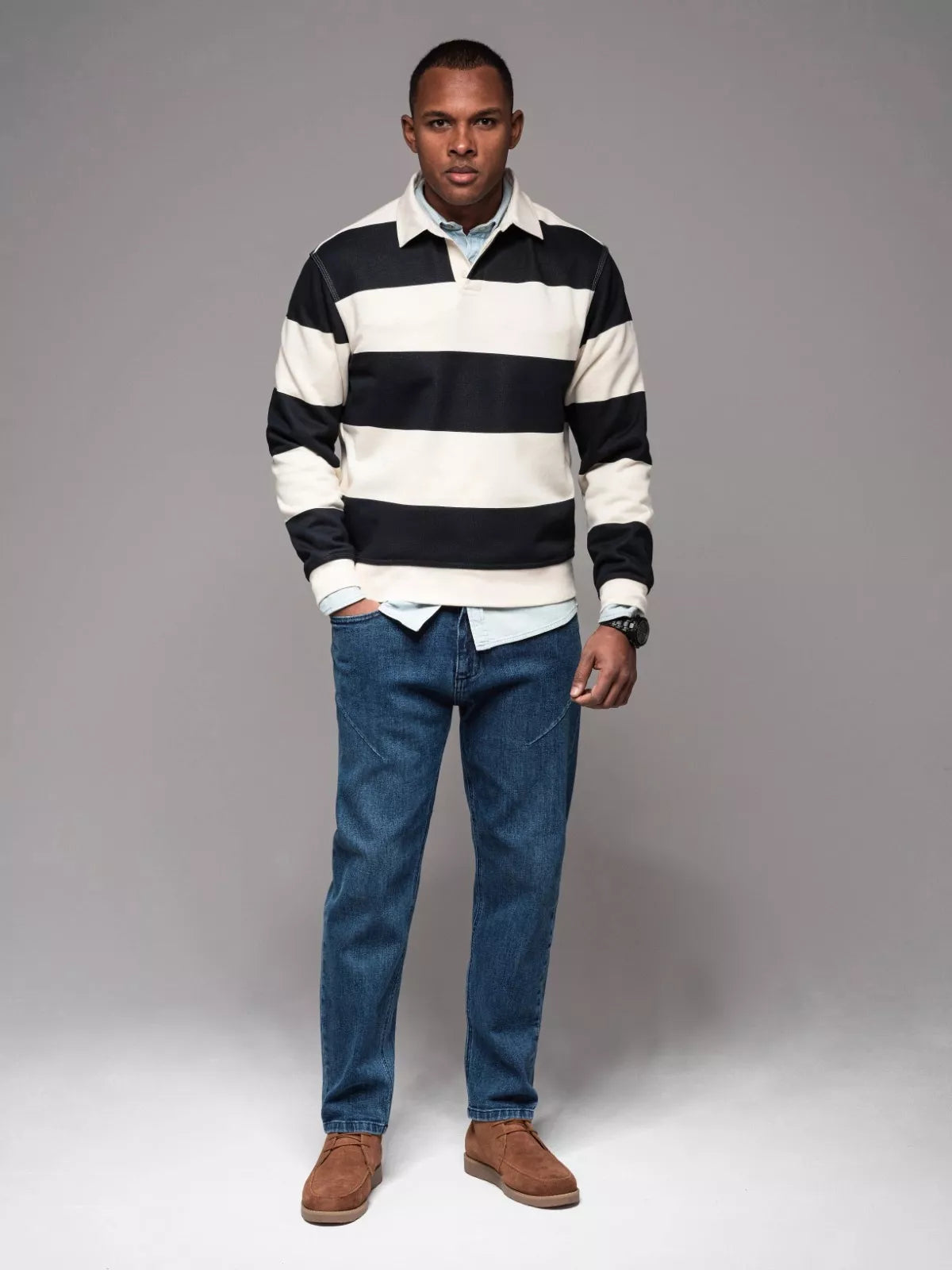 Men's dark blue jeans Carl