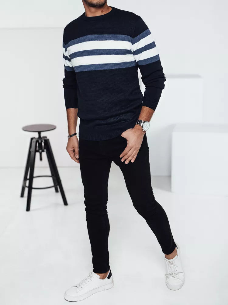 Men's dark blue sweater Firol