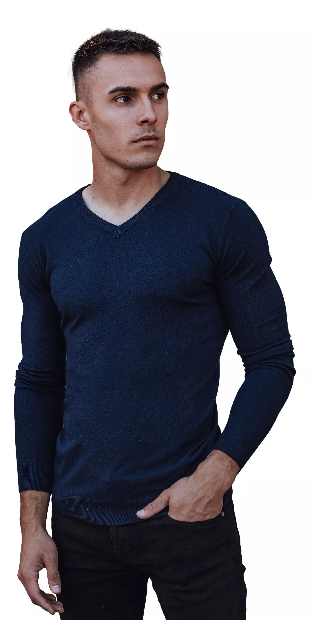 Navy blue men's sweater Henri