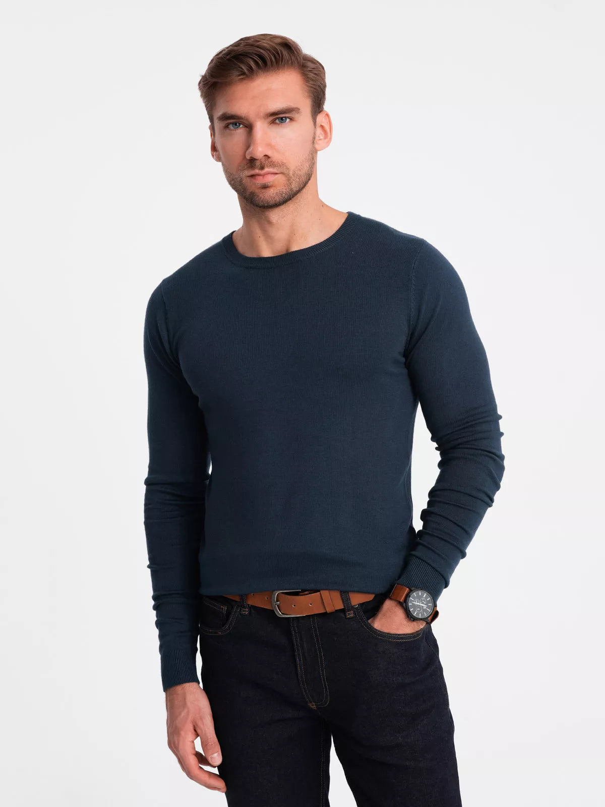 Men's dark blue sweater Oscar