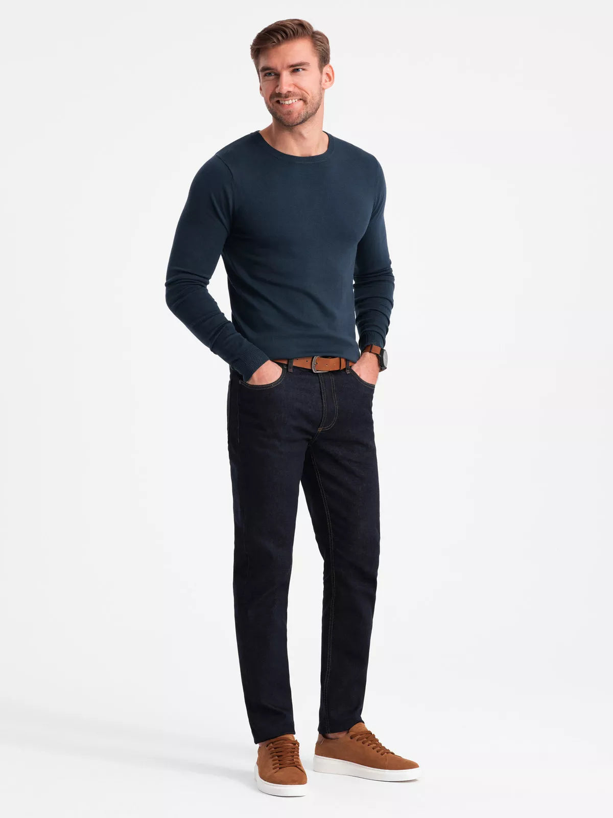 Men's dark blue sweater Oscar