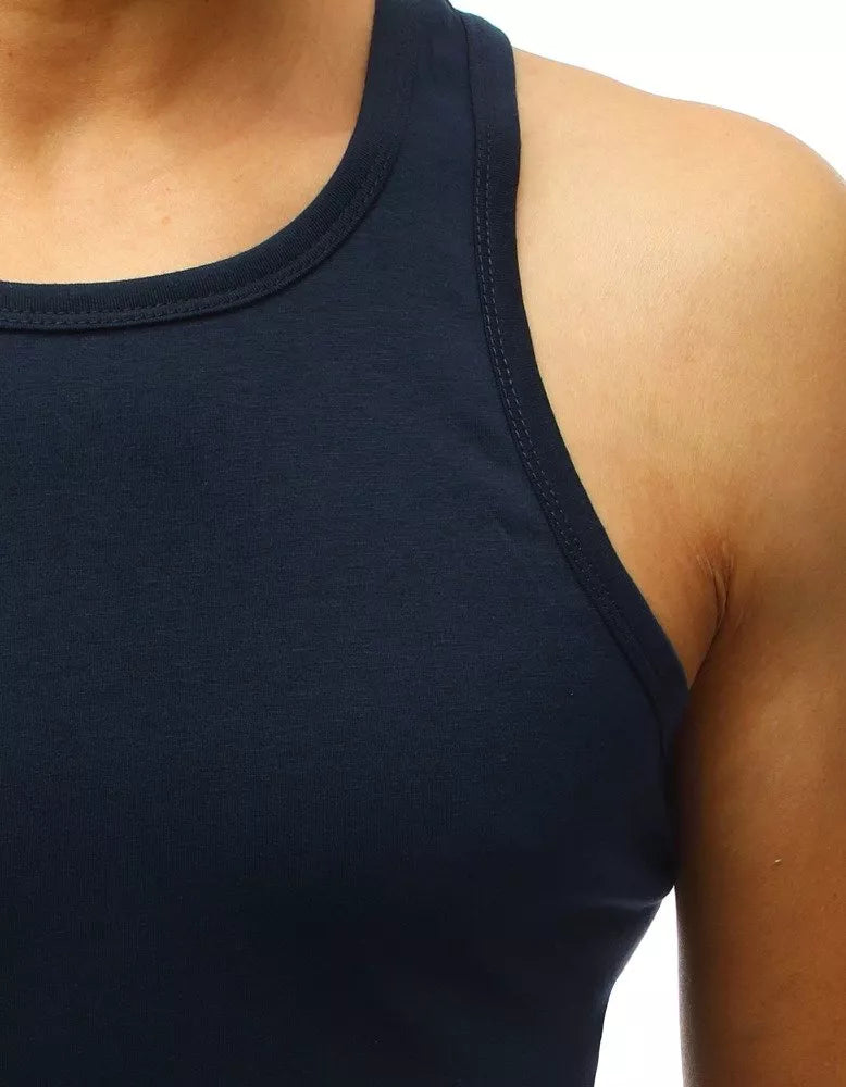 Men's sleeveless navy blue T-shirt Cardi