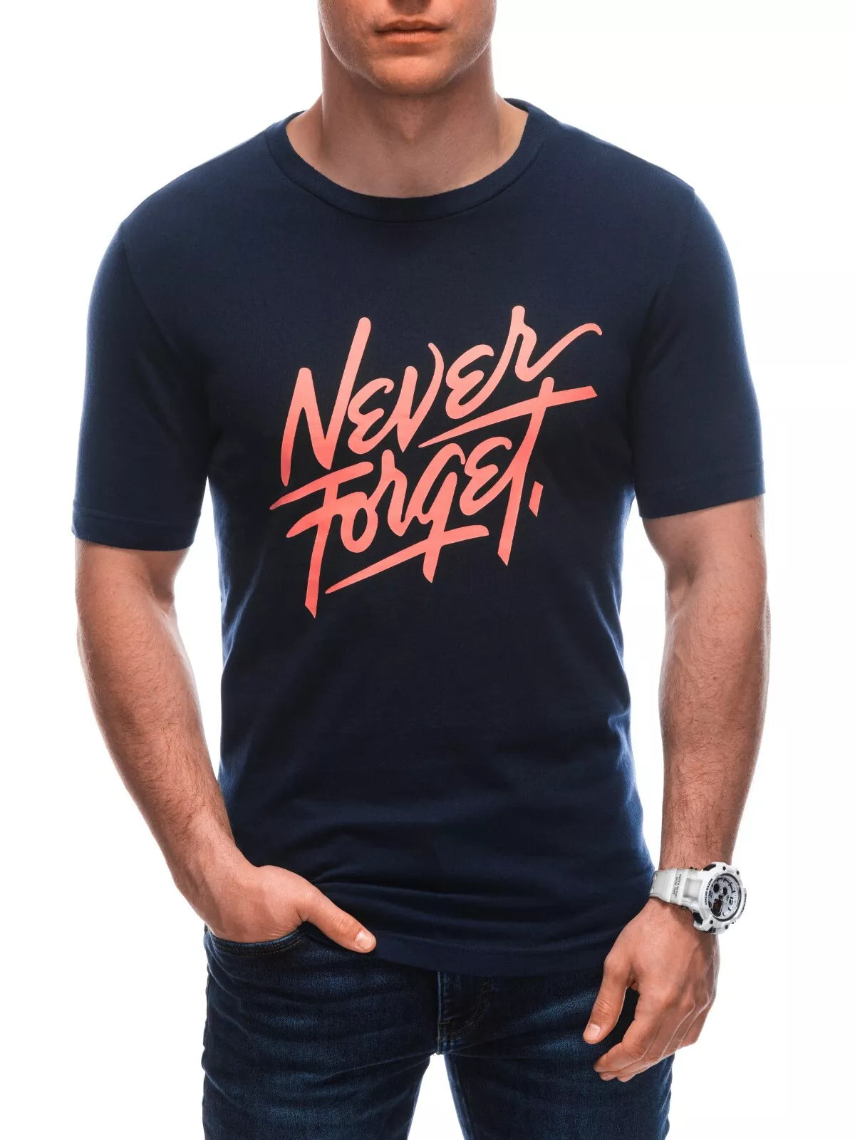 Men's dark blue Forget T-shirt