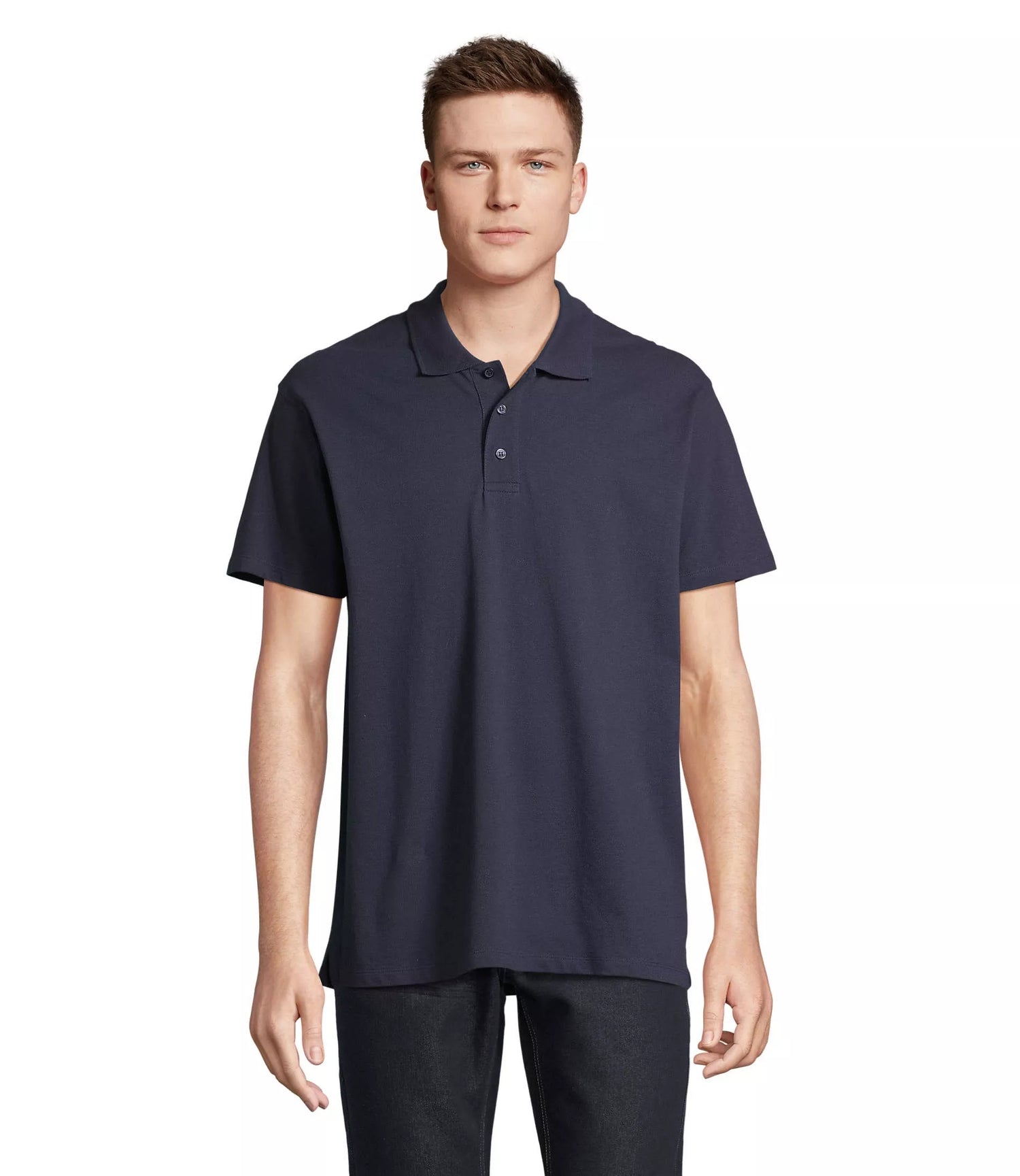 Men's navy blue polo shirt Summer