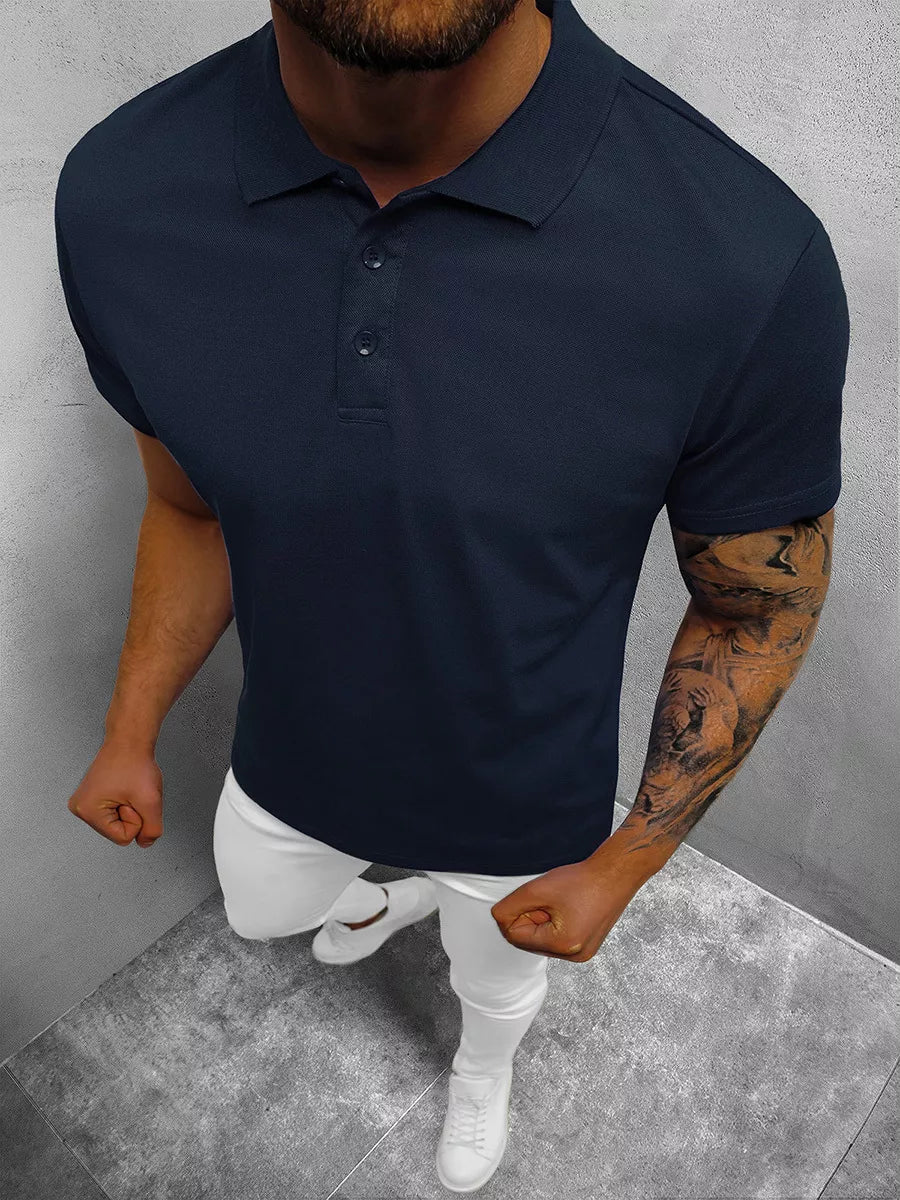 Men's navy blue polo shirt Casual