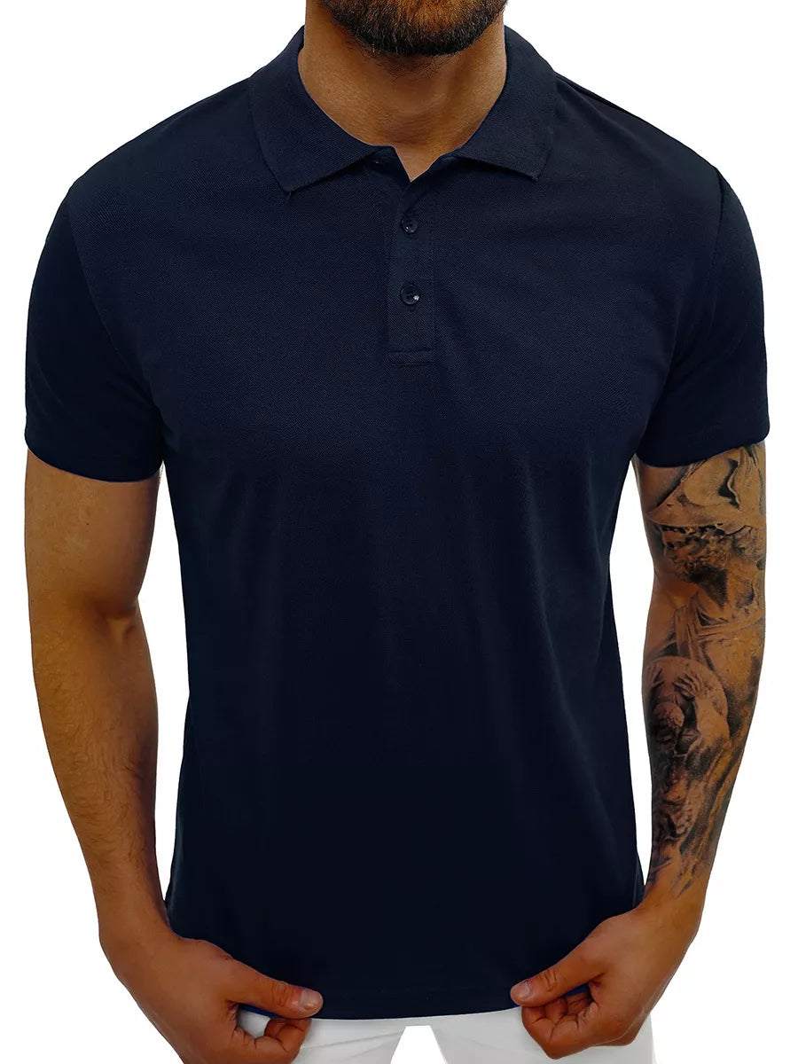 Men's navy blue polo shirt Casual