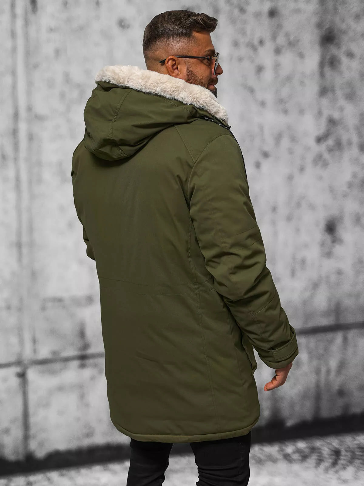 Men's green winter jacket zolo