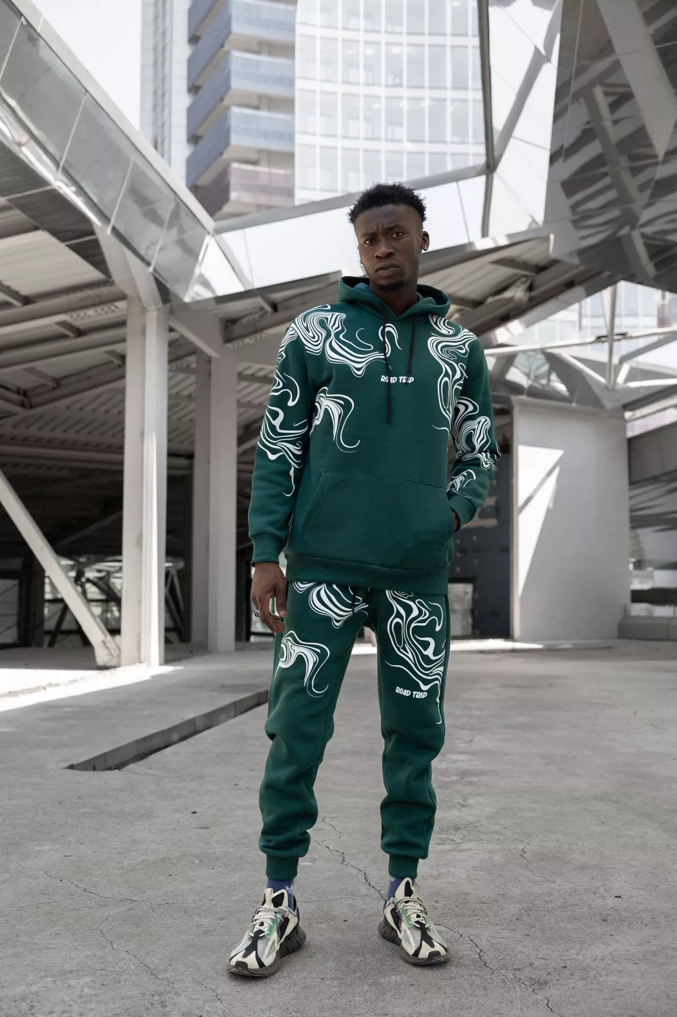 Men's green tracksuit Road Trip