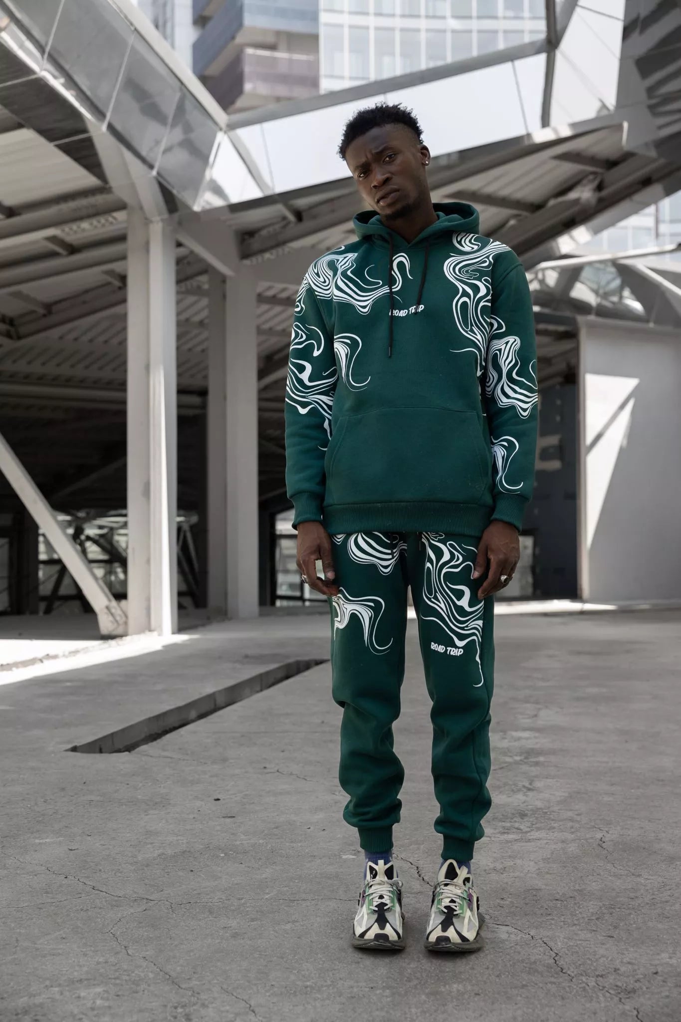 Men's green tracksuit Road Trip