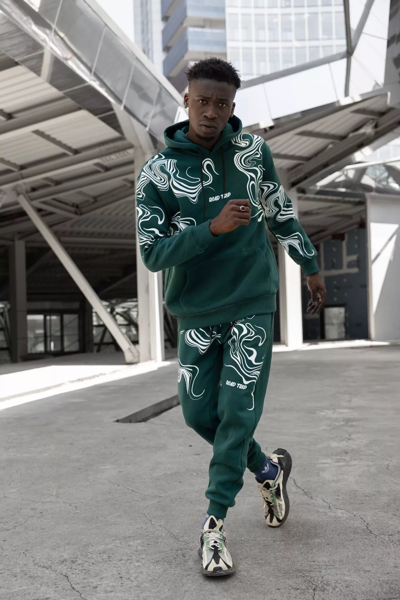 Men's green tracksuit Road Trip